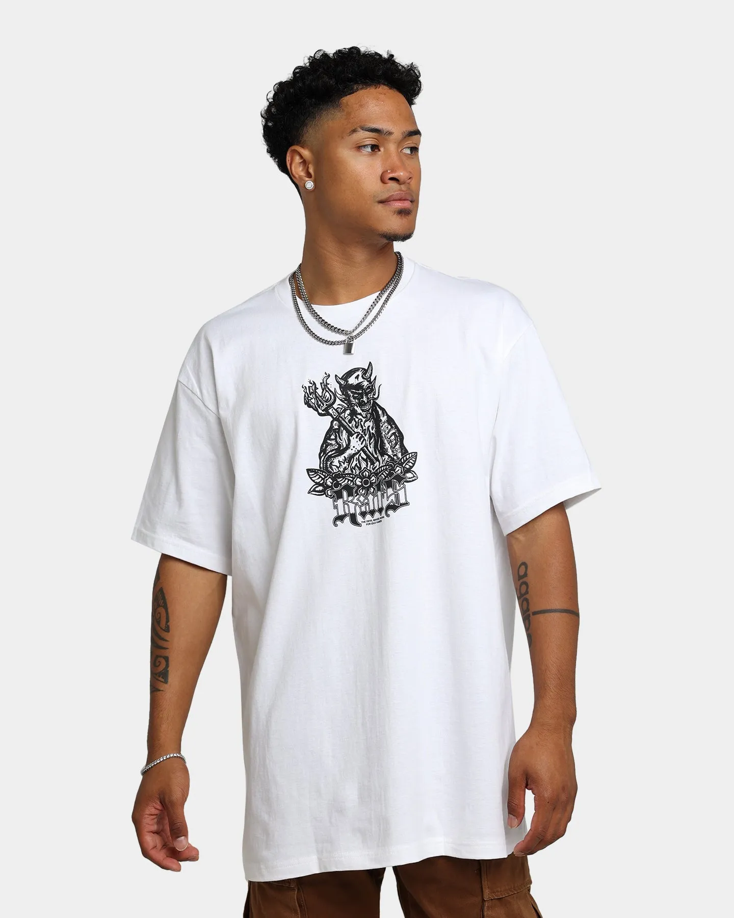 Rats Get Fat Idle Hands T-Shirt White sold by Culture Kings product image thumbnail 2