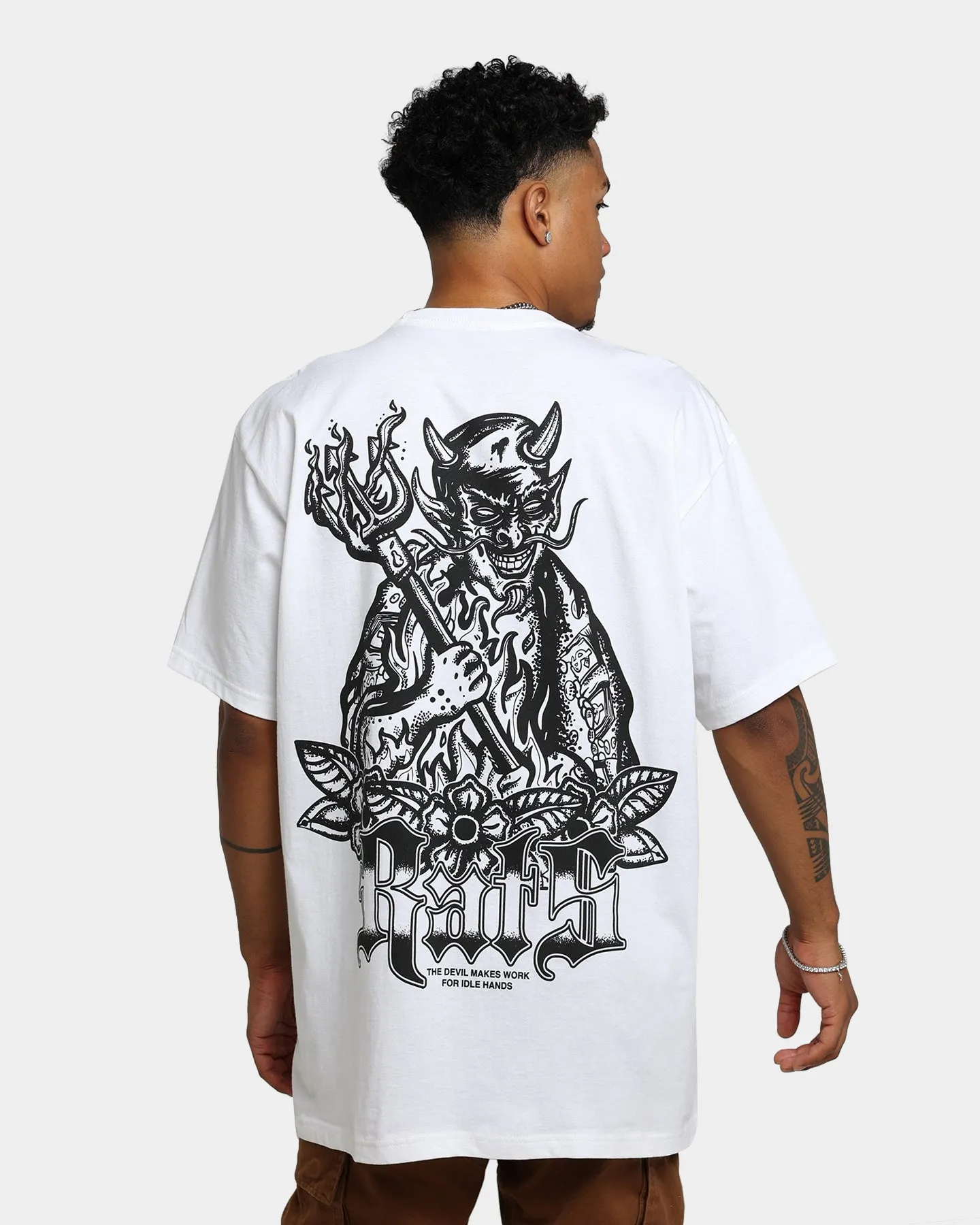 Rats Get Fat Idle Hands T-Shirt White sold by Culture Kings