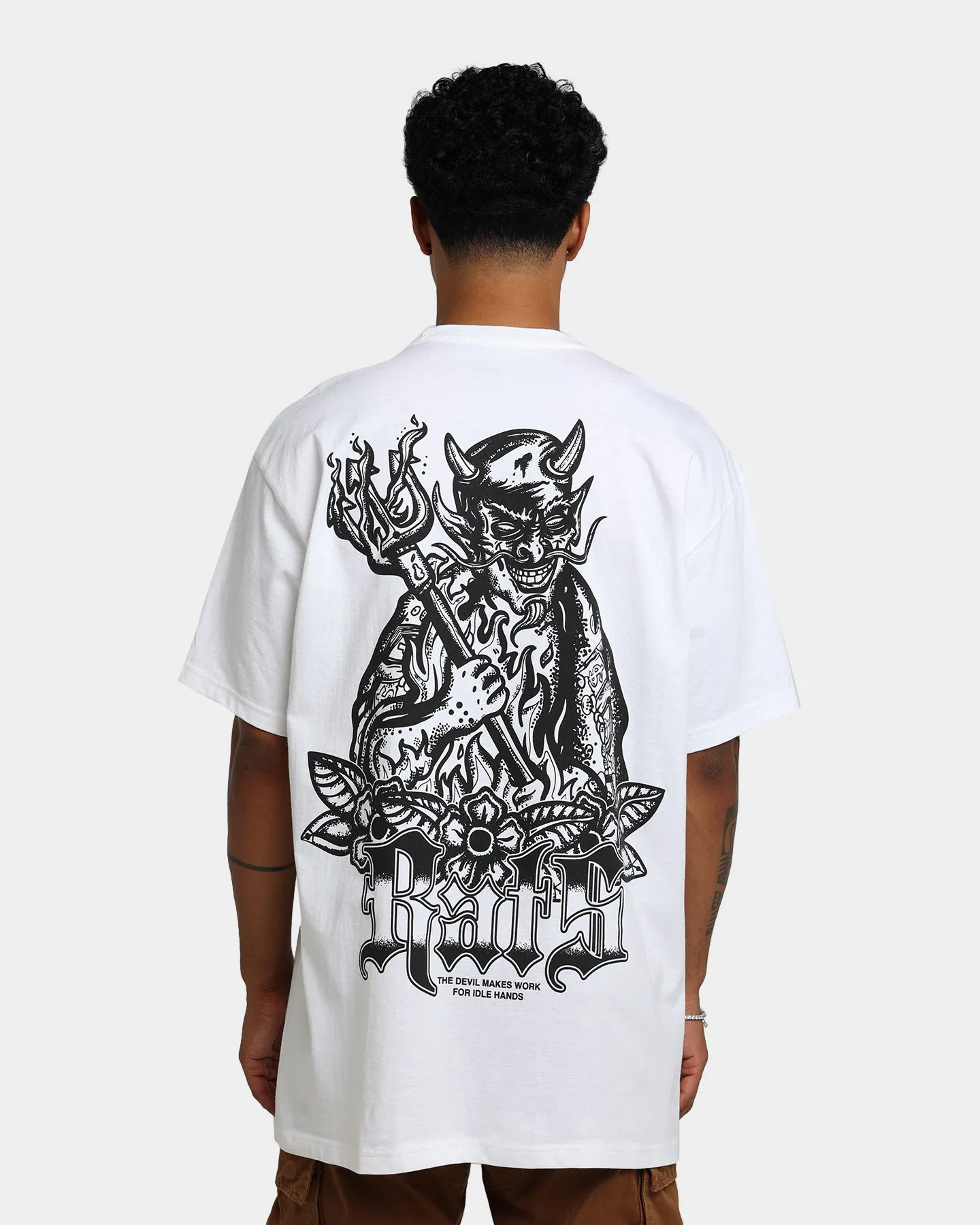 Rats Get Fat Idle Hands T-Shirt White sold by Culture Kings product image thumbnail 5