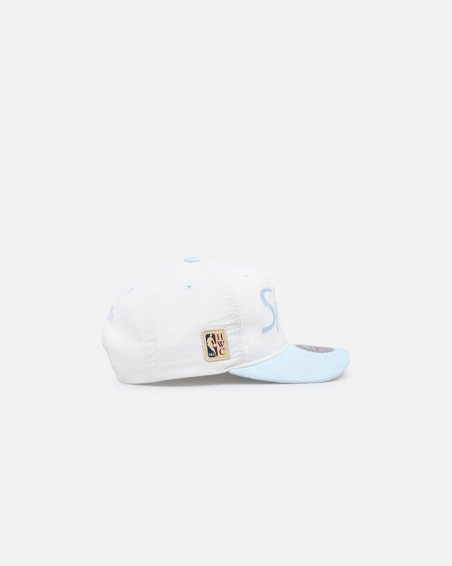 Mitchell & Ness San Antonio Spurs 'Pastel Corduroy' Deadstock Snapback White Cream/Light Blue sold by Culture Kings product image thumbnail 3