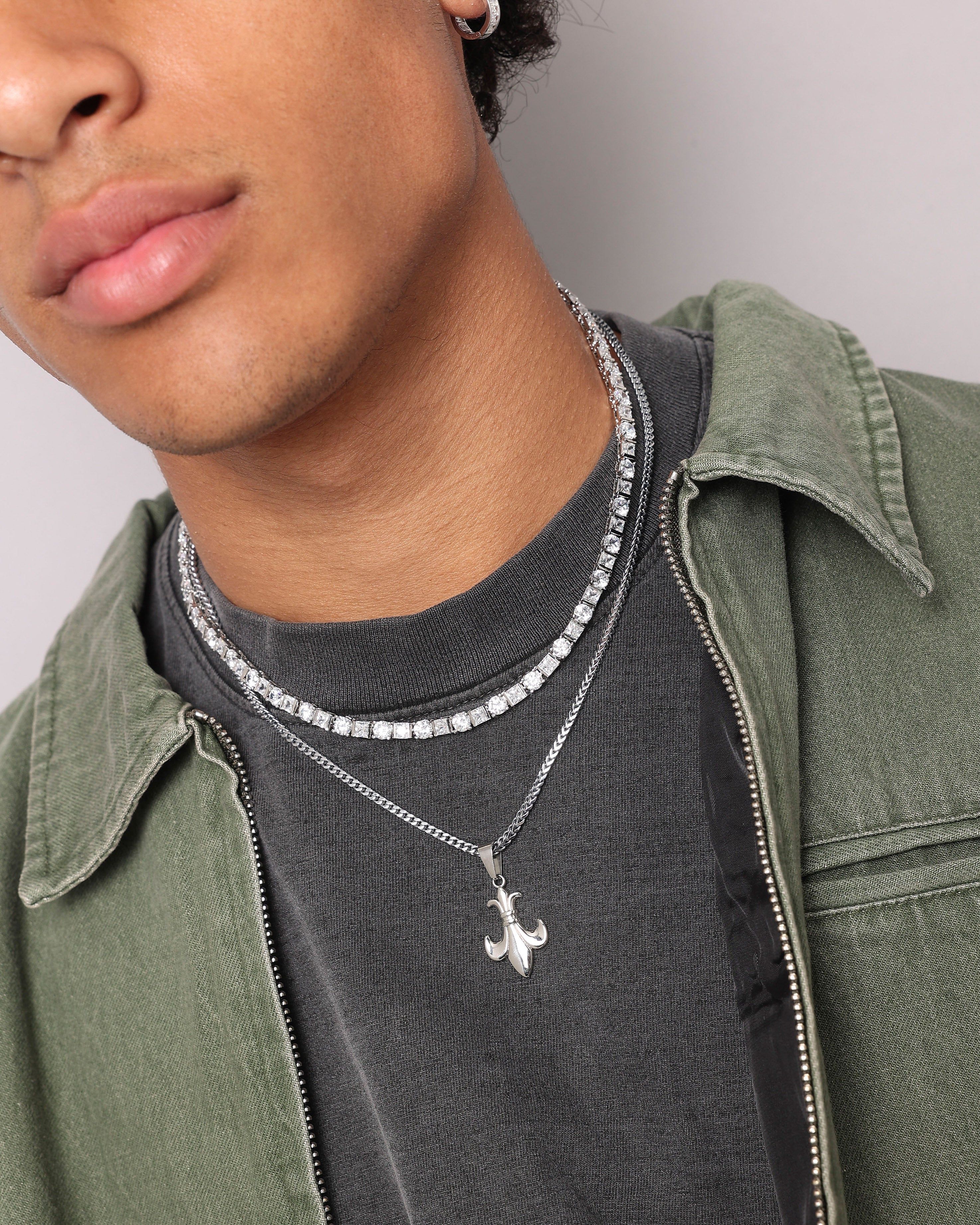 NXS Jesse Duo Stone Chain Iced White Gold sold by Culture Kings product image thumbnail 3