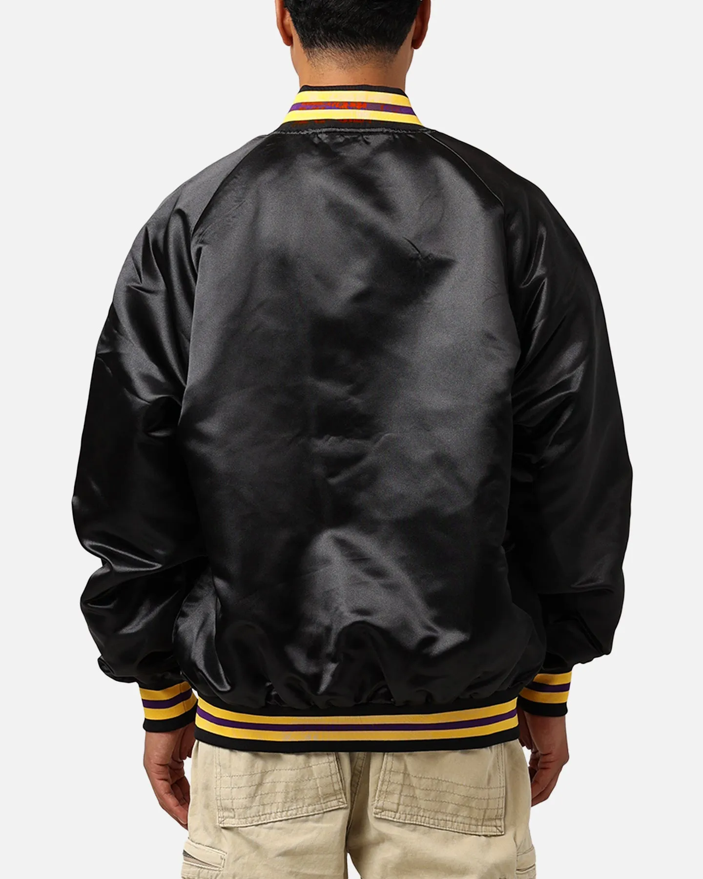 Mitchell & Ness Los Angeles Lakers Lightweight Satin Jacket Black sold by Culture Kings product image thumbnail 2