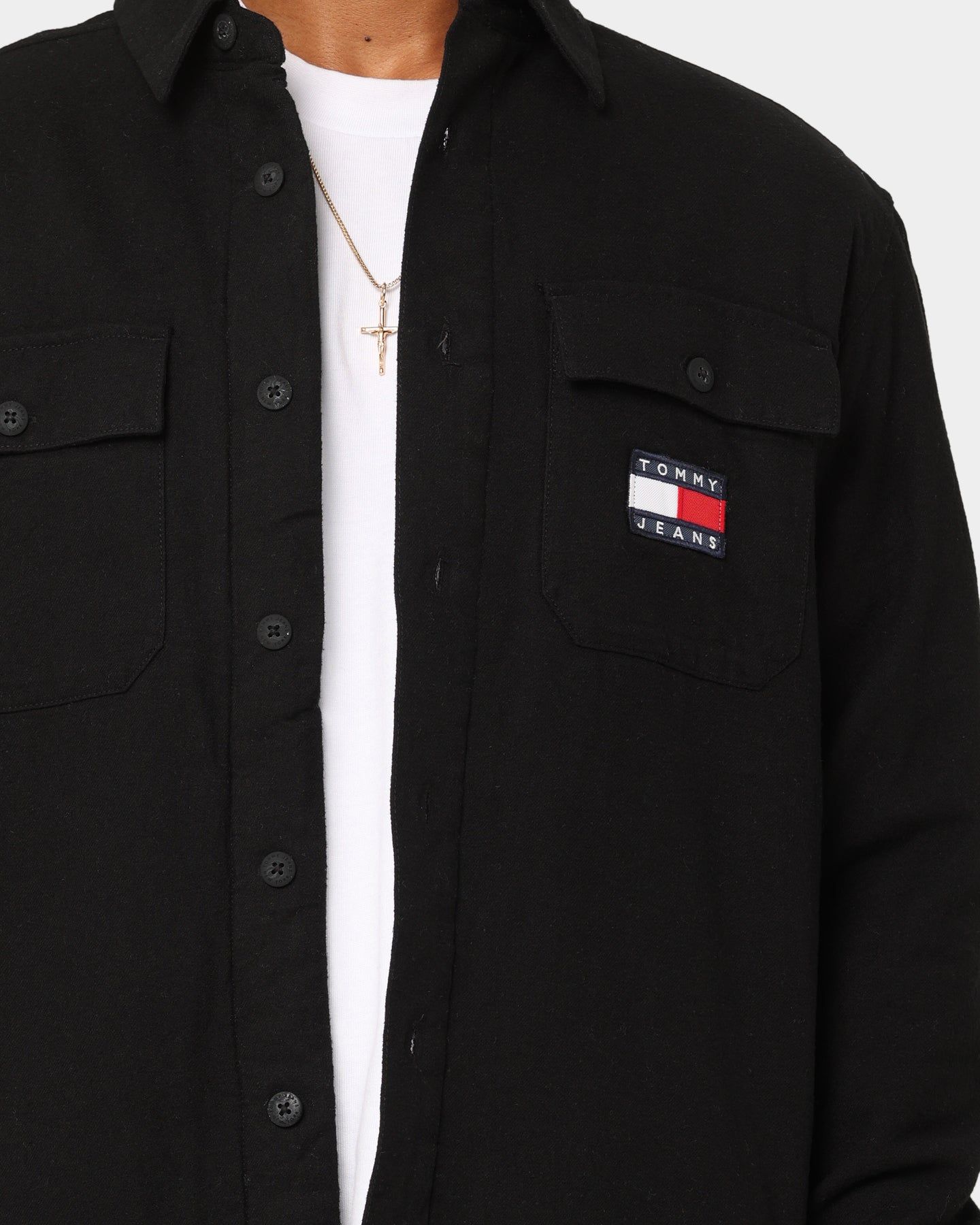 Tommy Jeans TJM Sherpa Lined Overshirt Black sold by Culture Kings product image thumbnail 3