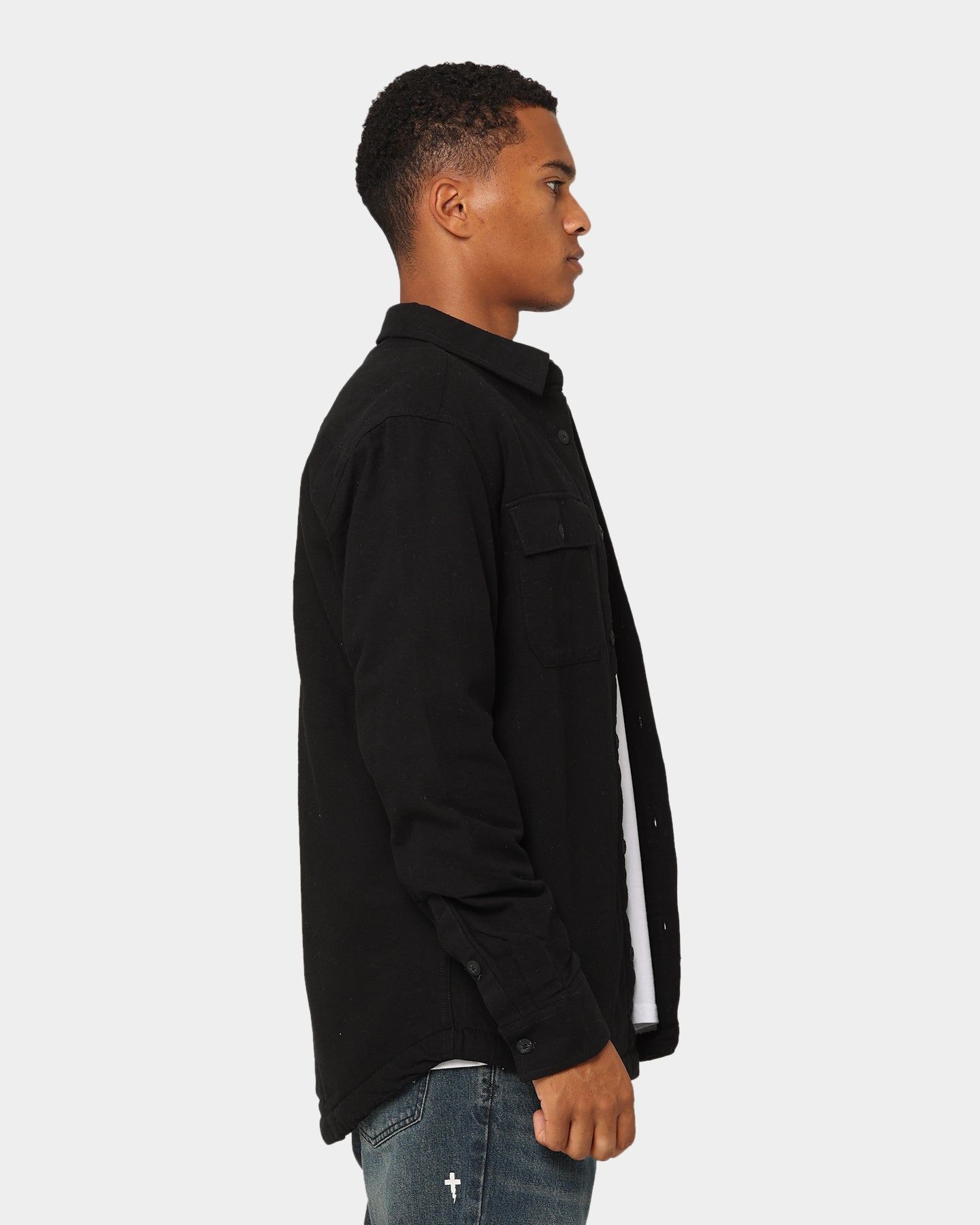 Tommy Jeans TJM Sherpa Lined Overshirt Black sold by Culture Kings product image thumbnail 5