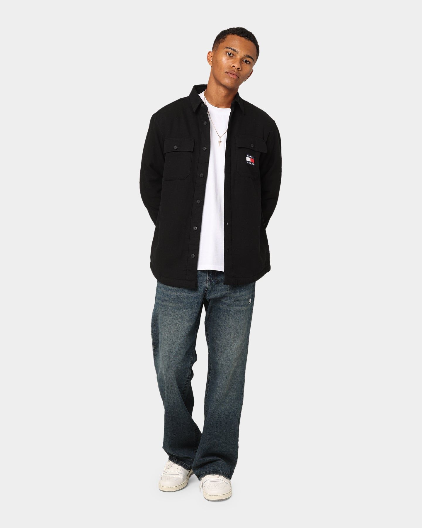 Tommy Jeans TJM Sherpa Lined Overshirt Black sold by Culture Kings product image thumbnail 2