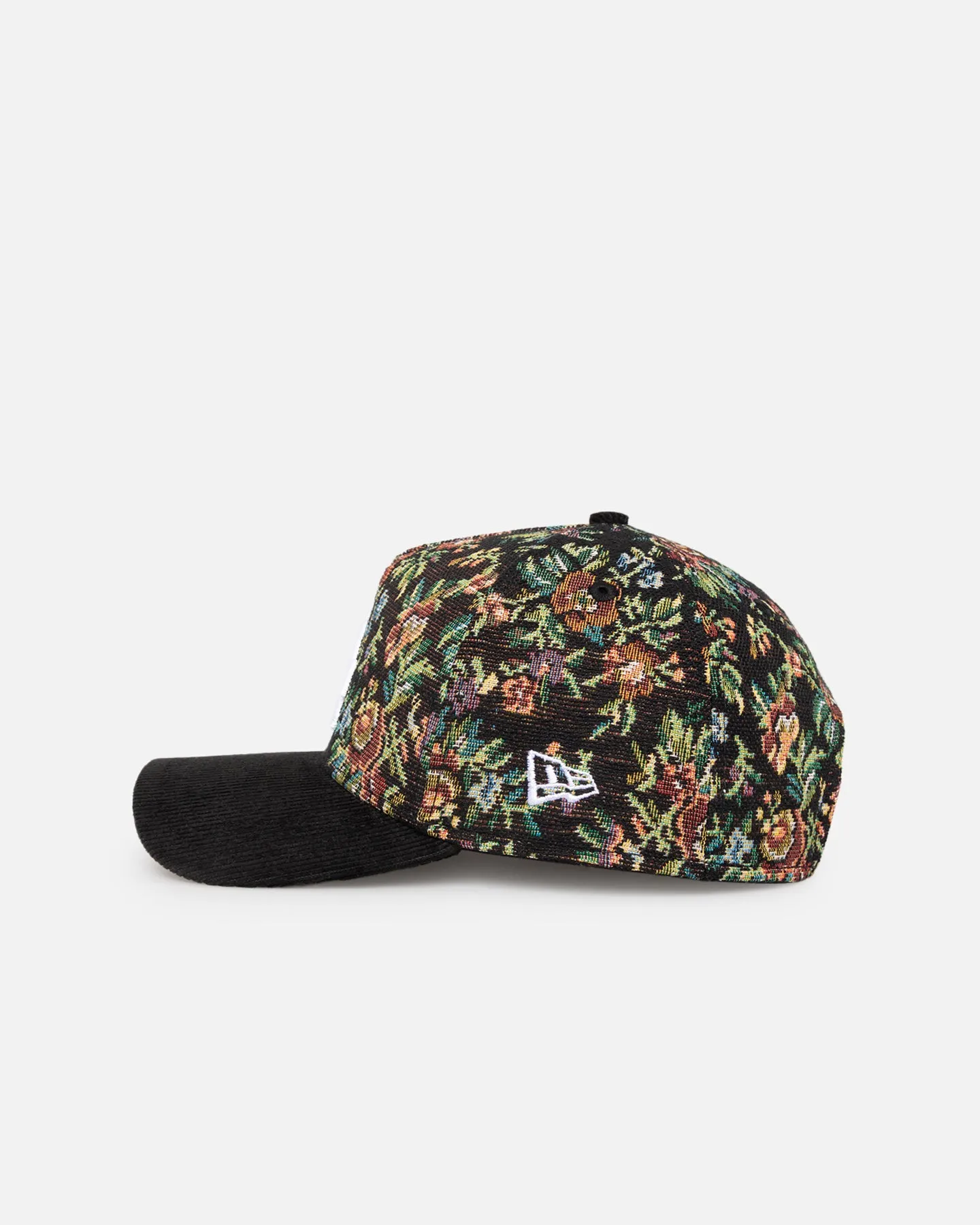 New Era Los Angeles Dodgers 'Black Corduroy Floral Tapestry' 9FORTY A-Frame Snapback Tapestry/Black sold by Culture Kings product image thumbnail 5