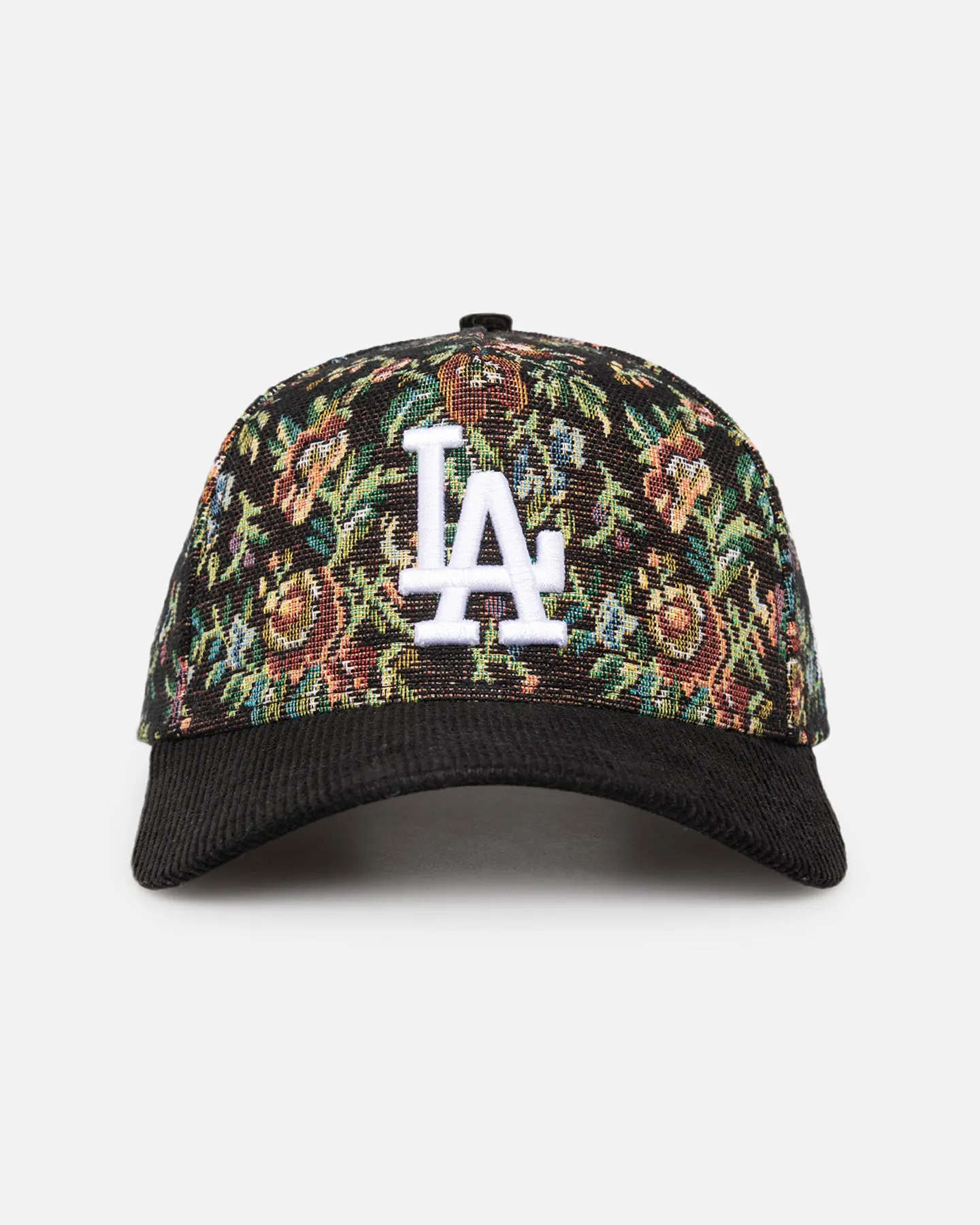 New Era Los Angeles Dodgers 'Black Corduroy Floral Tapestry' 9FORTY A-Frame Snapback Tapestry/Black sold by Culture Kings
