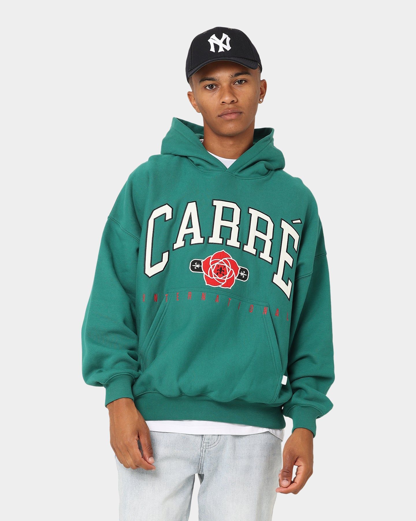 Carre Rose International Oversized Hoodie Dark Teal sold by Culture Kings product image thumbnail 3