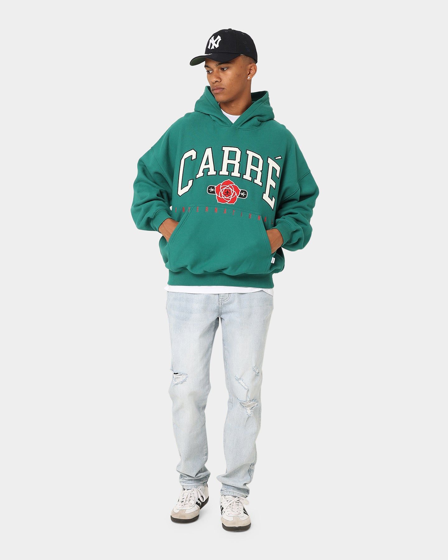 Carre Rose International Oversized Hoodie Dark Teal sold by Culture Kings product image thumbnail 4
