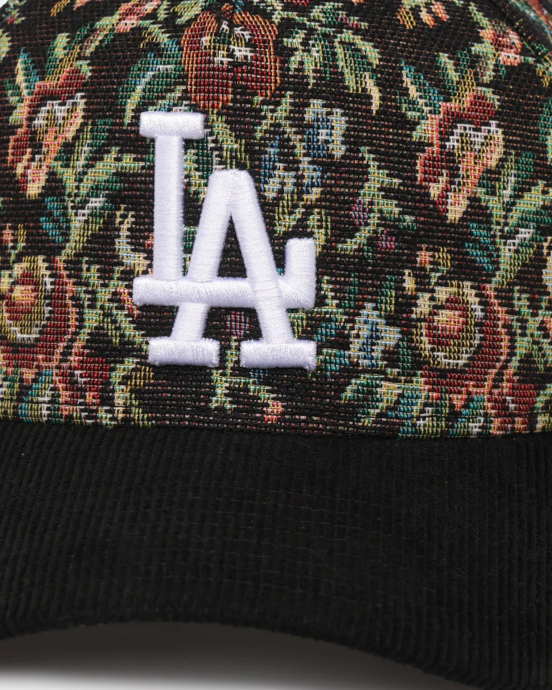 New Era Los Angeles Dodgers 'Black Corduroy Floral Tapestry' 9FORTY A-Frame Snapback Tapestry/Black sold by Culture Kings product image thumbnail 2