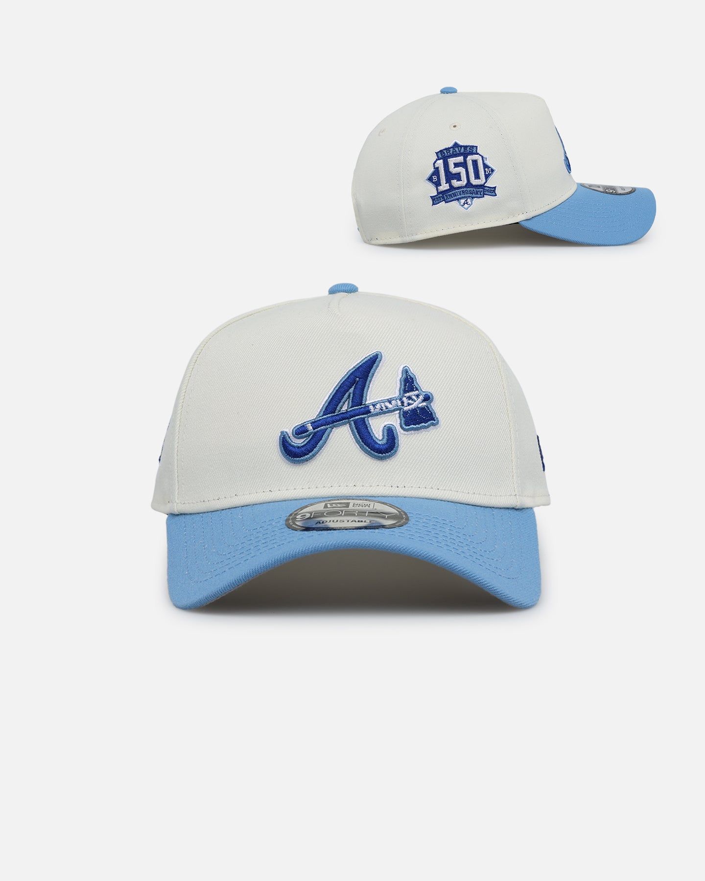 New Era Atlanta Braves 'Polar Breeze' 9FORTY A-Frame Snapback Chrome Sky sold by Culture Kings