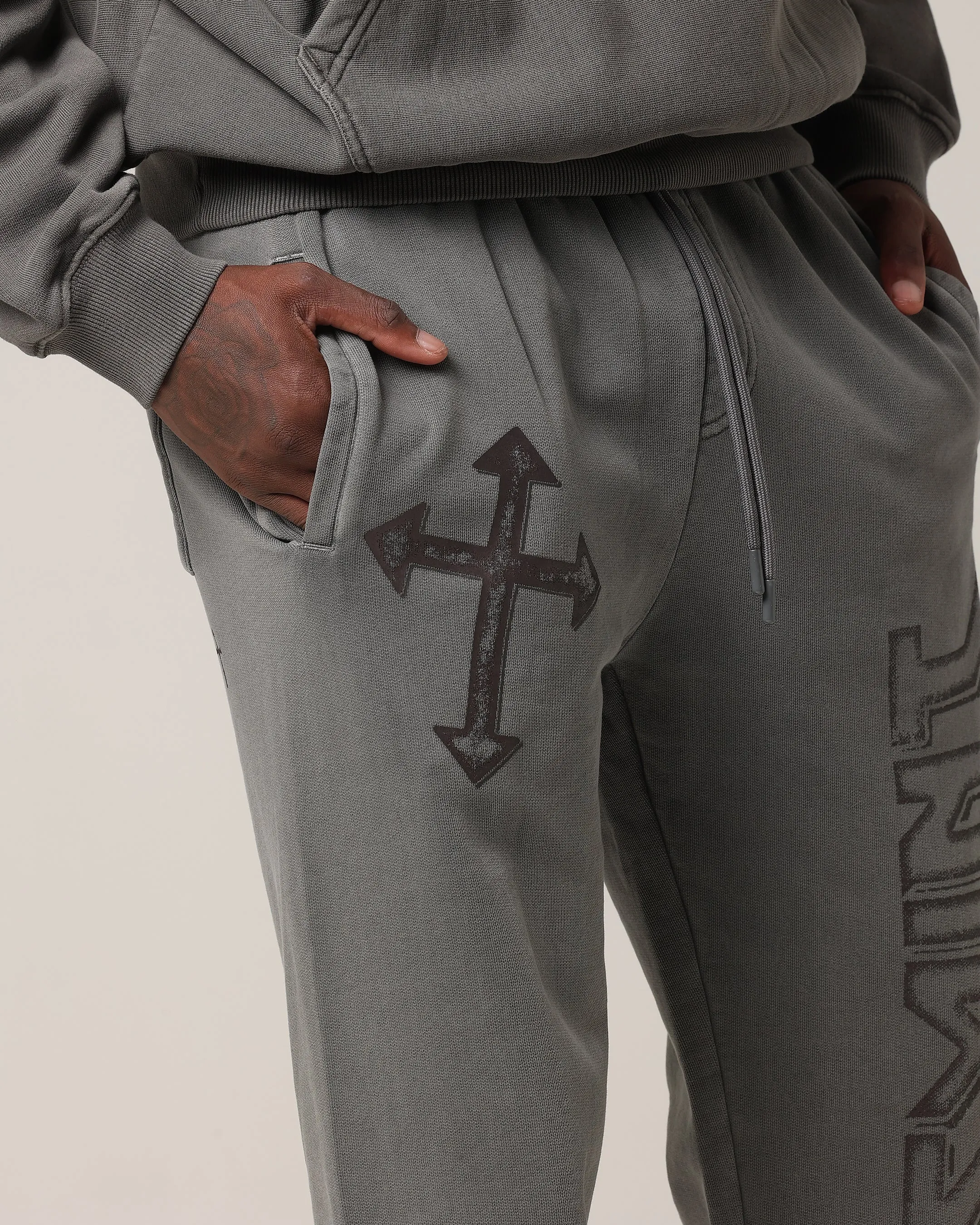 Saint Morta SSIX Sweat Pants Washed Charcoal sold by Culture Kings product image thumbnail 3