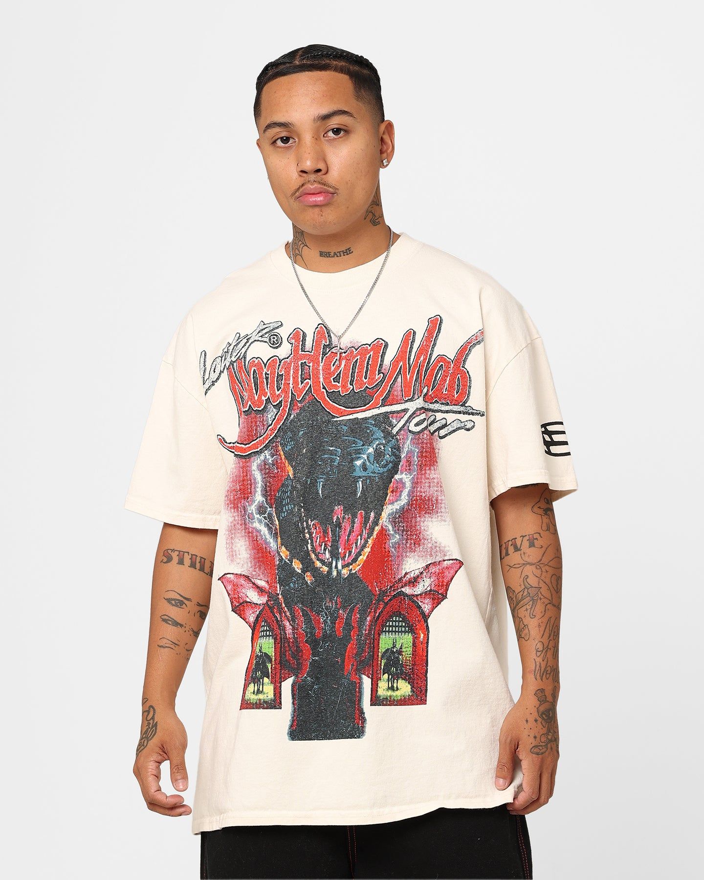 Loiter Mayhem Mob Vintage T-Shirt Off White sold by Culture Kings