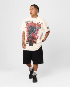 Loiter Mayhem Mob Vintage T-Shirt Off White sold by Culture Kings