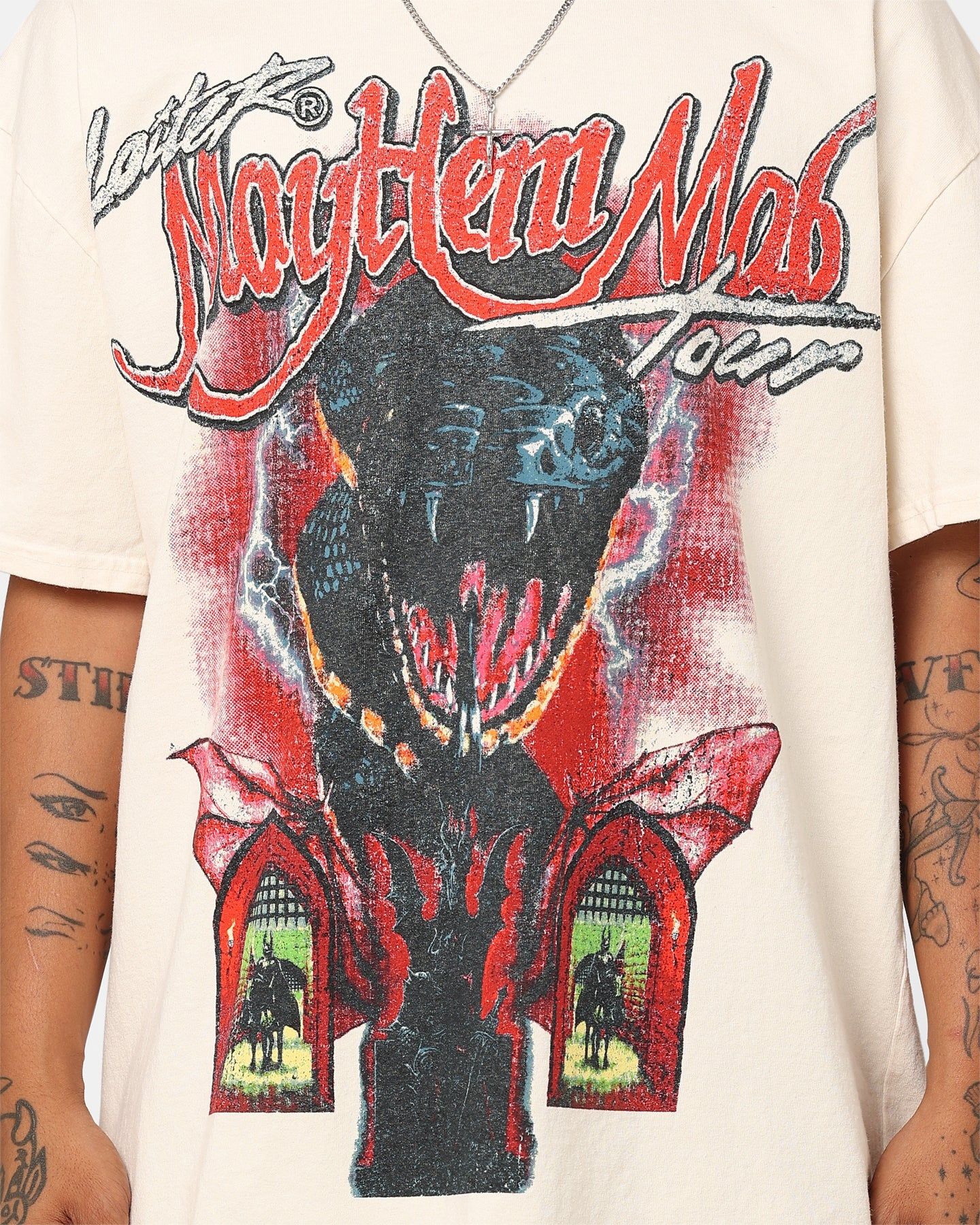 Loiter Mayhem Mob Vintage T-Shirt Off White sold by Culture Kings product image thumbnail 4