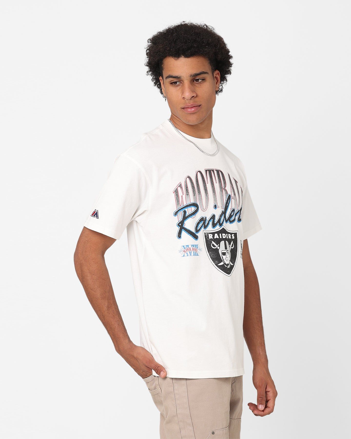 Majestic Athletic Oakland Raiders Script Arch T-Shirt Vintage White sold by Culture Kings product image thumbnail 5