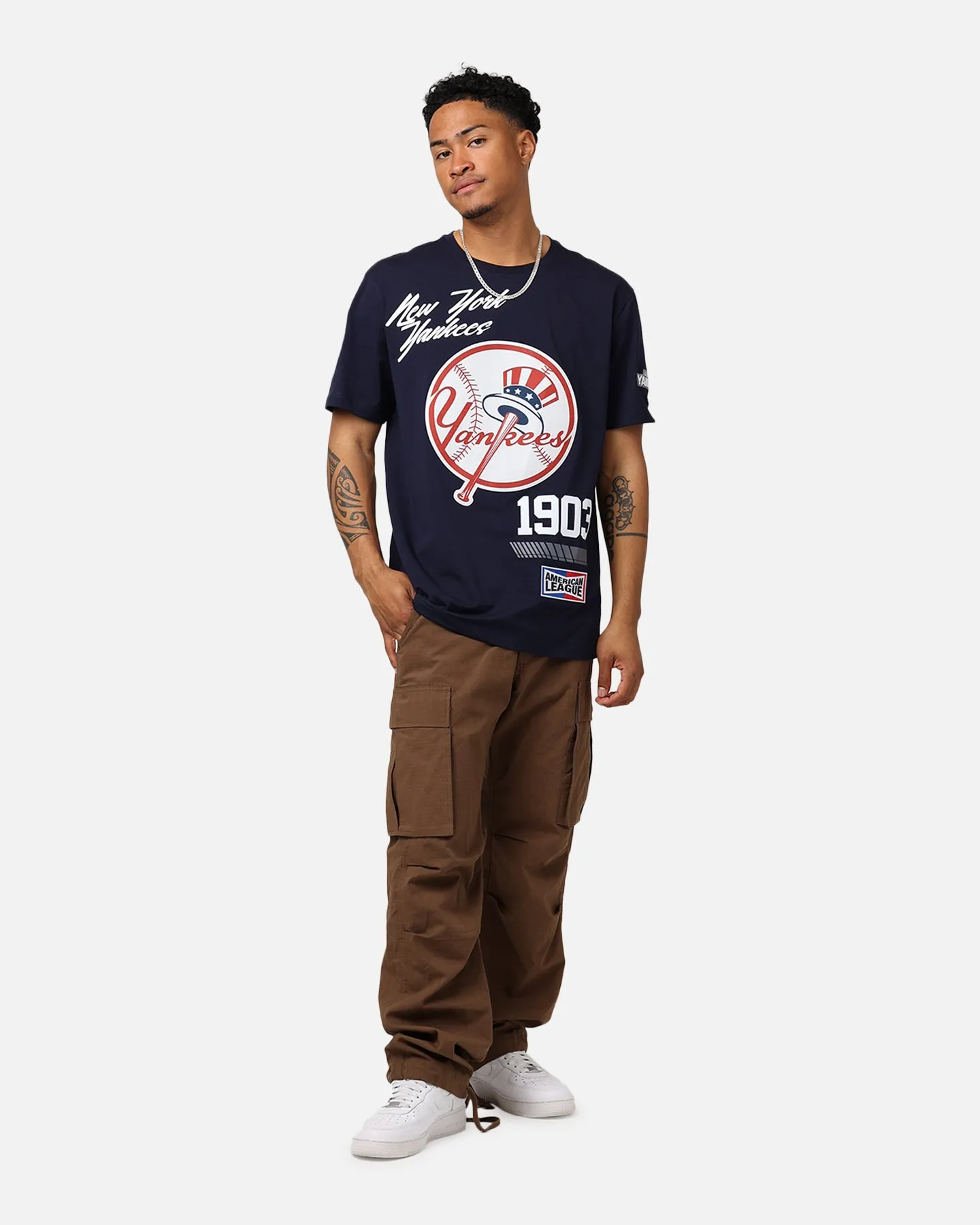 Pro Standard New York Yankees Fast Lane SJ T-Shirt Midnight Navy sold by Culture Kings product image thumbnail 3