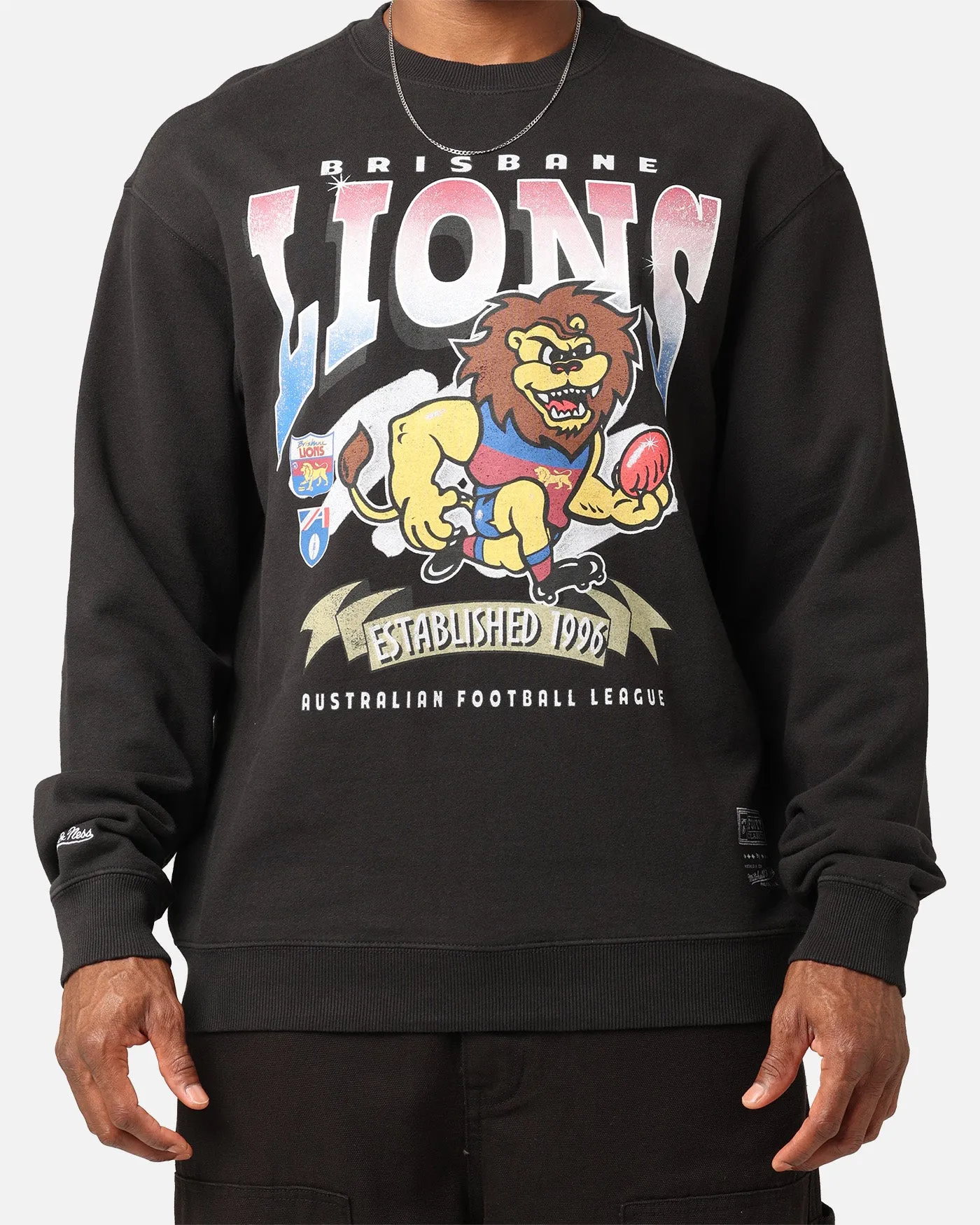 Mitchell & Ness Brisbane Lions Character Crewneck Faded Black sold by Culture Kings product image thumbnail 4