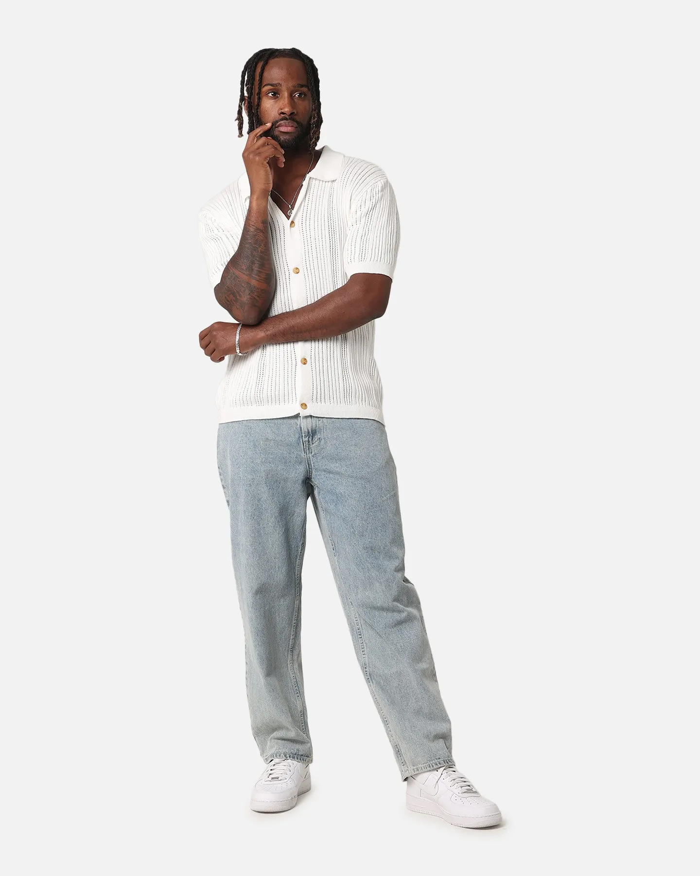 XXIII Elliot Knit Button Up Shirt White sold by Culture Kings product image thumbnail 2