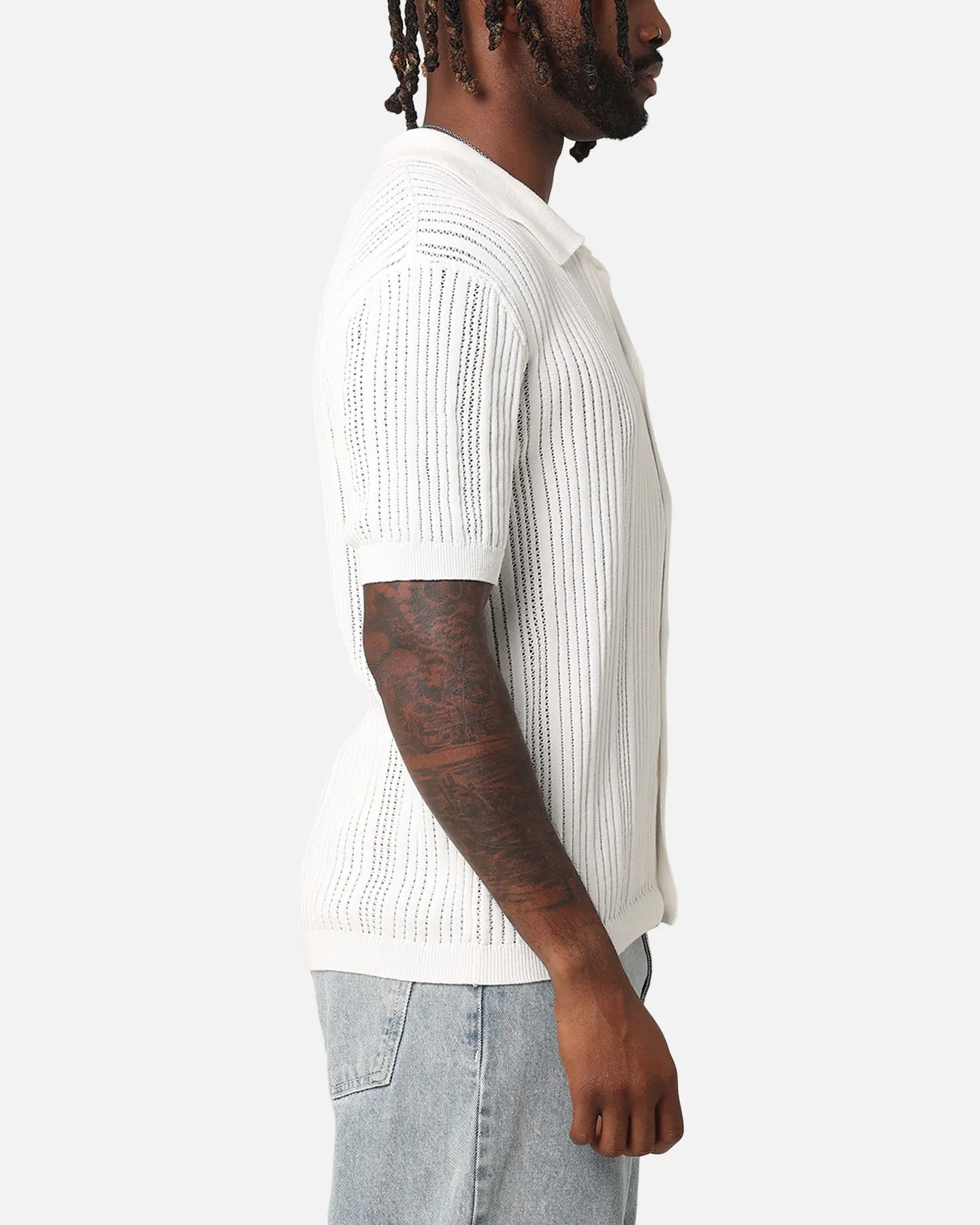 XXIII Elliot Knit Button Up Shirt White sold by Culture Kings product image thumbnail 4