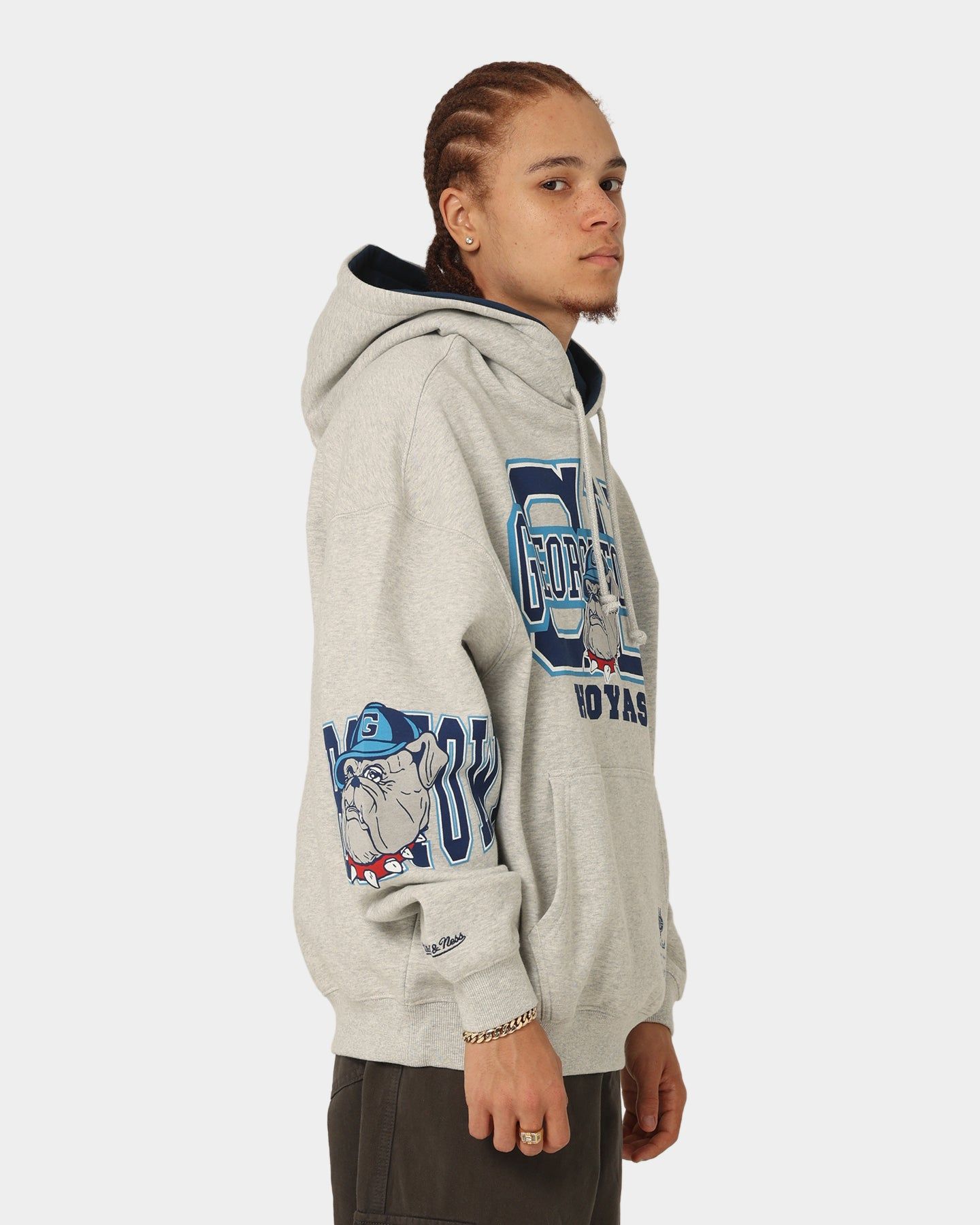 Mitchell & Ness Georgetown Hoyas Hussle Hoodie Vintage Grey Marle sold by Culture Kings product image thumbnail 5