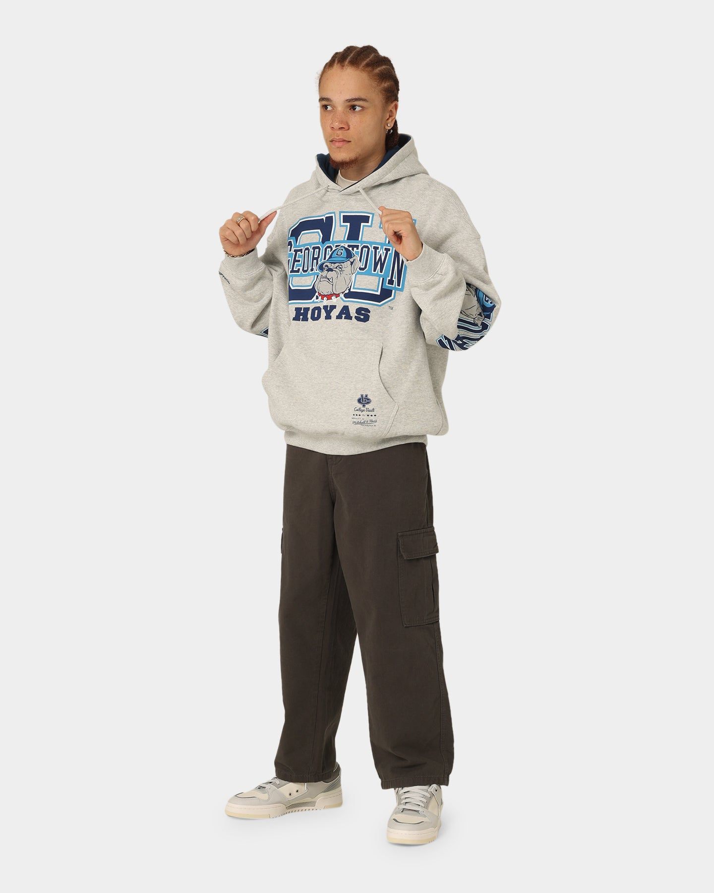 Mitchell & Ness Georgetown Hoyas Hussle Hoodie Vintage Grey Marle sold by Culture Kings product image thumbnail 2