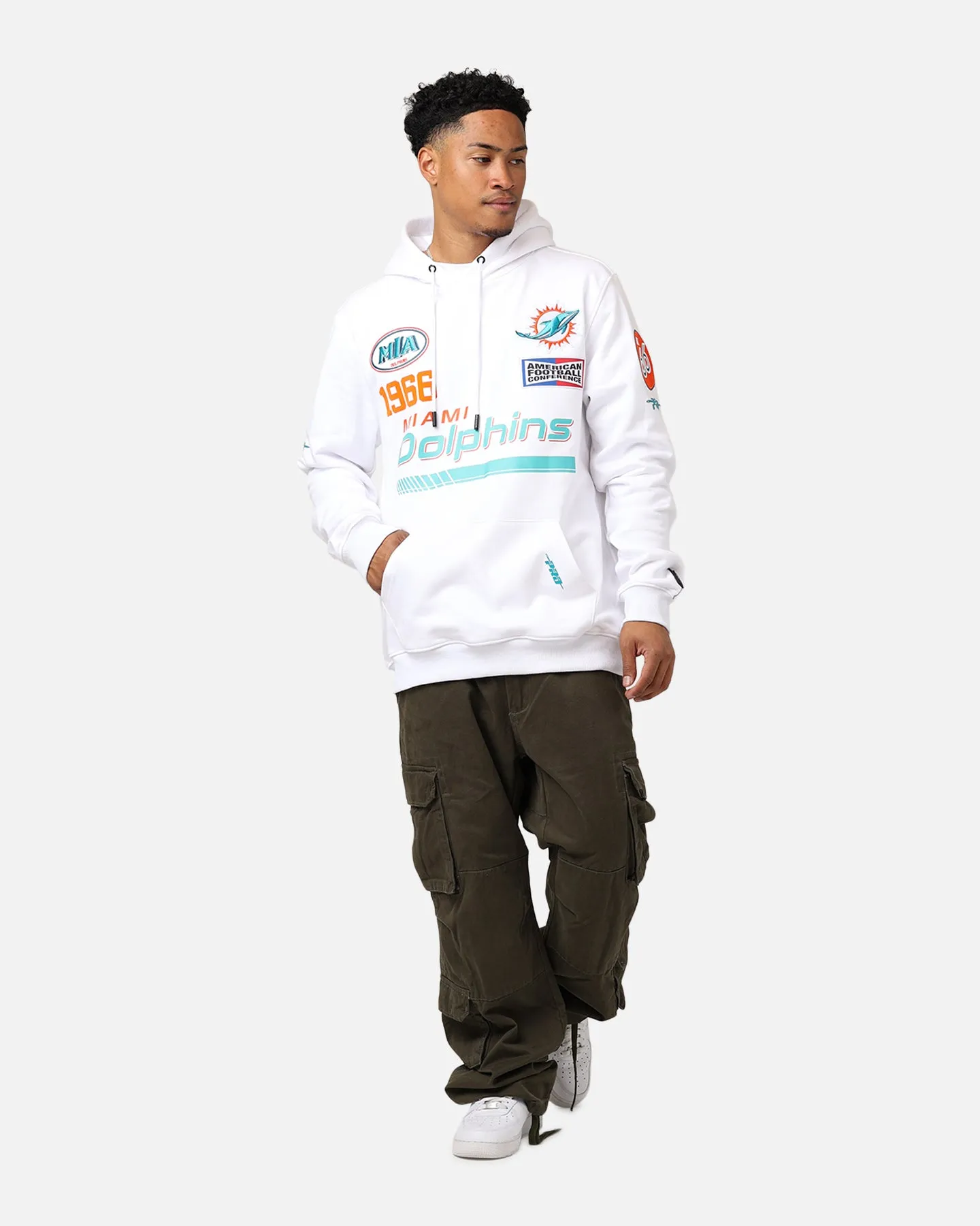 Pro Standard Miami Dolphins Fast Lane Hoodie White sold by Culture Kings product image thumbnail 3
