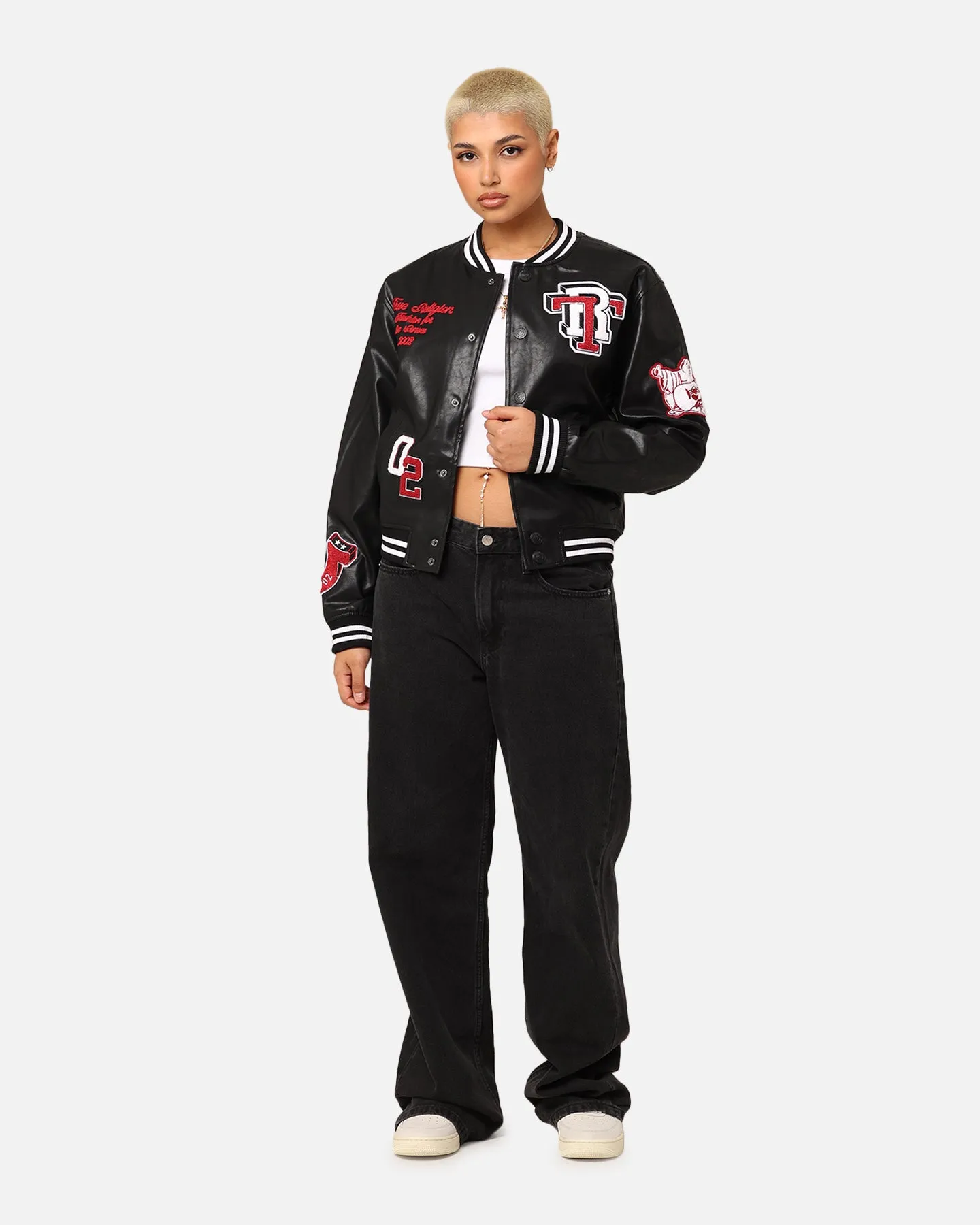 True Religion Women's True Varsity Jacket Black Wash sold by Culture Kings product image thumbnail 3