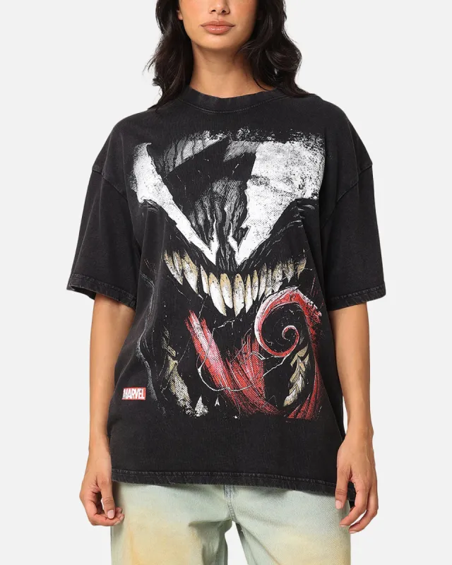 Goat Crew Marvel Spider-Man Y2K Venom The Host Vintage T-Shirt Black Acidwash sold by Culture Kings