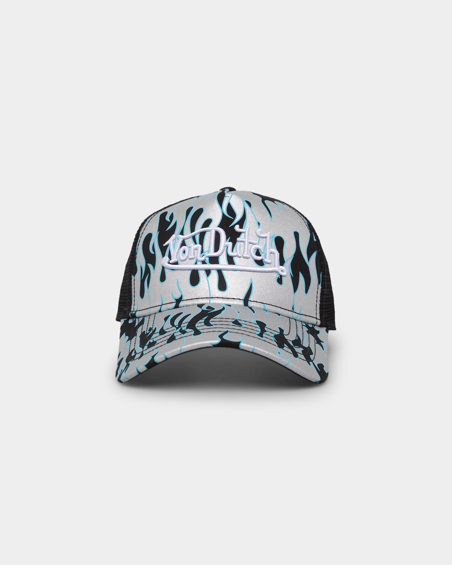 Von Dutch Black Silver Trucker Snapback Black/Silver sold by Culture Kings