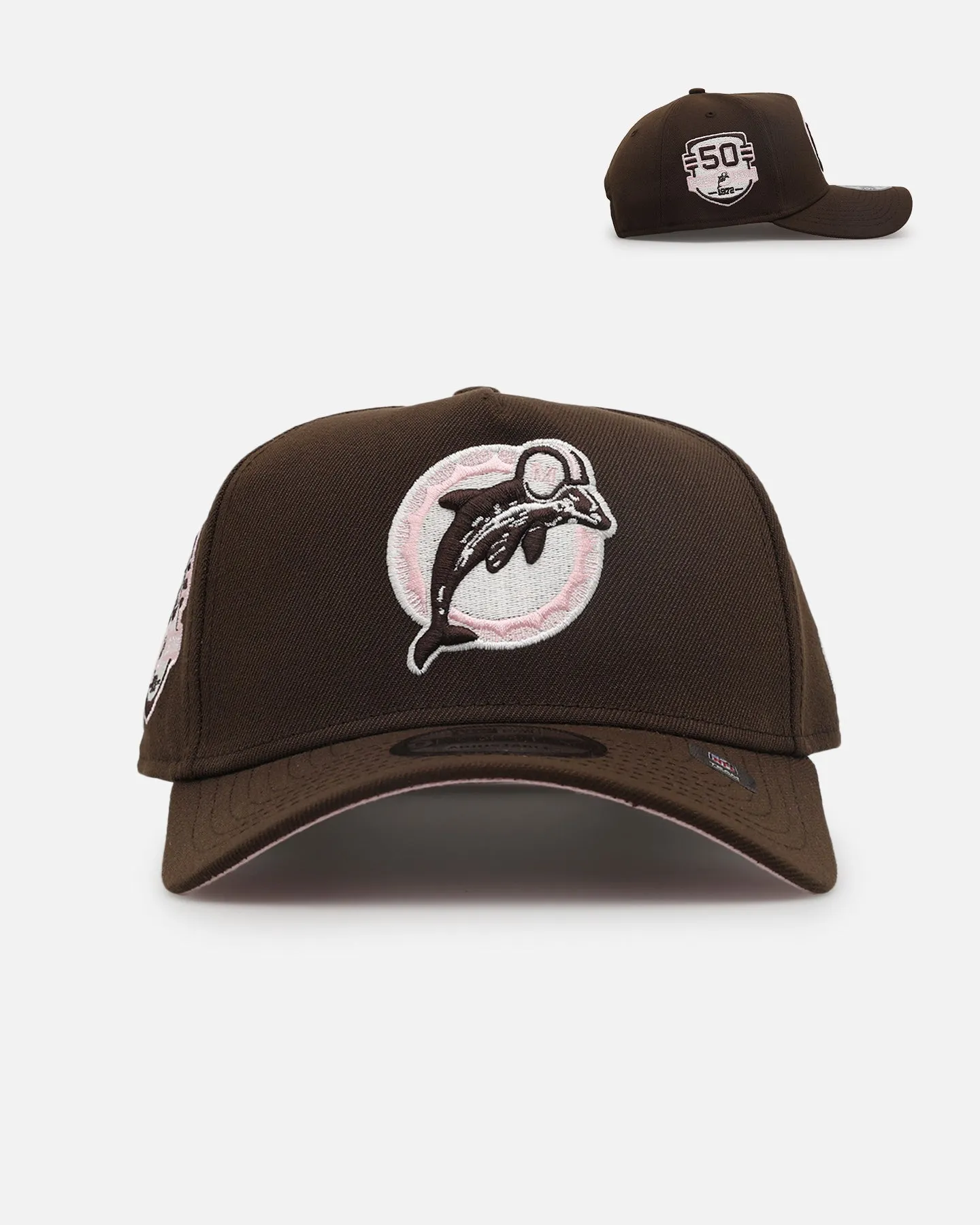 New Era Miami Dolphins 'Neapolitan 2.0' 9FORTY A-Frame Snapback Brown sold by Culture Kings