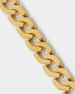 NXS Hex Cut Curb Chain Gold sold by Culture Kings