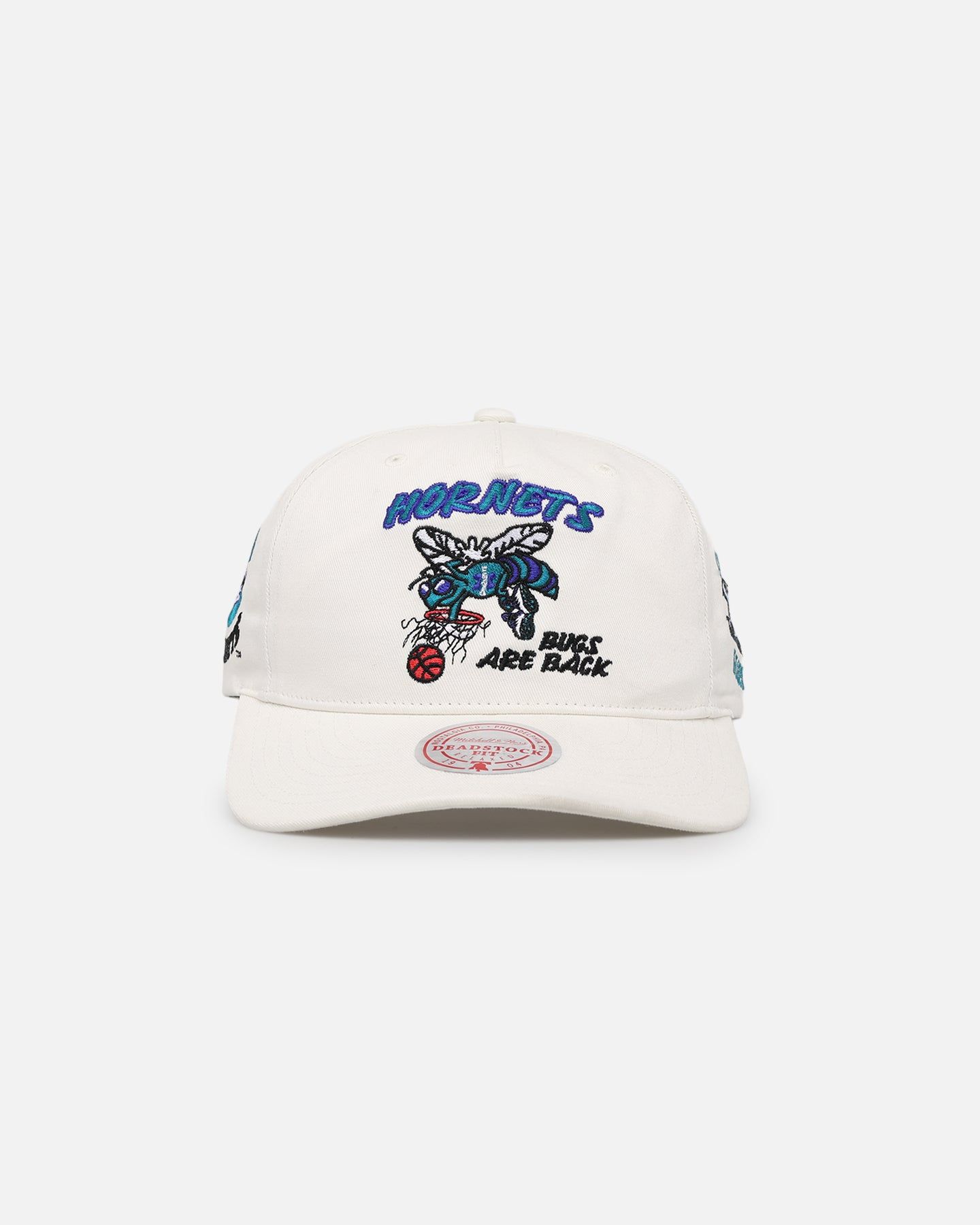 Mitchell & Ness Charlotte Hornets Bug Backer Deadstock Snapback White sold by Culture Kings