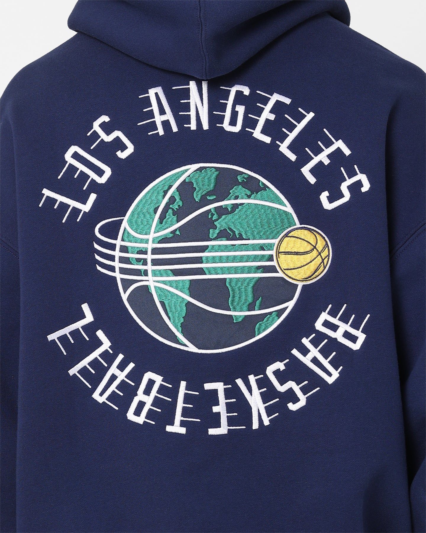 Mitchell & Ness Los Angeles Lakers Letterman Hoodie Midnight Navy sold by Culture Kings product image thumbnail 5