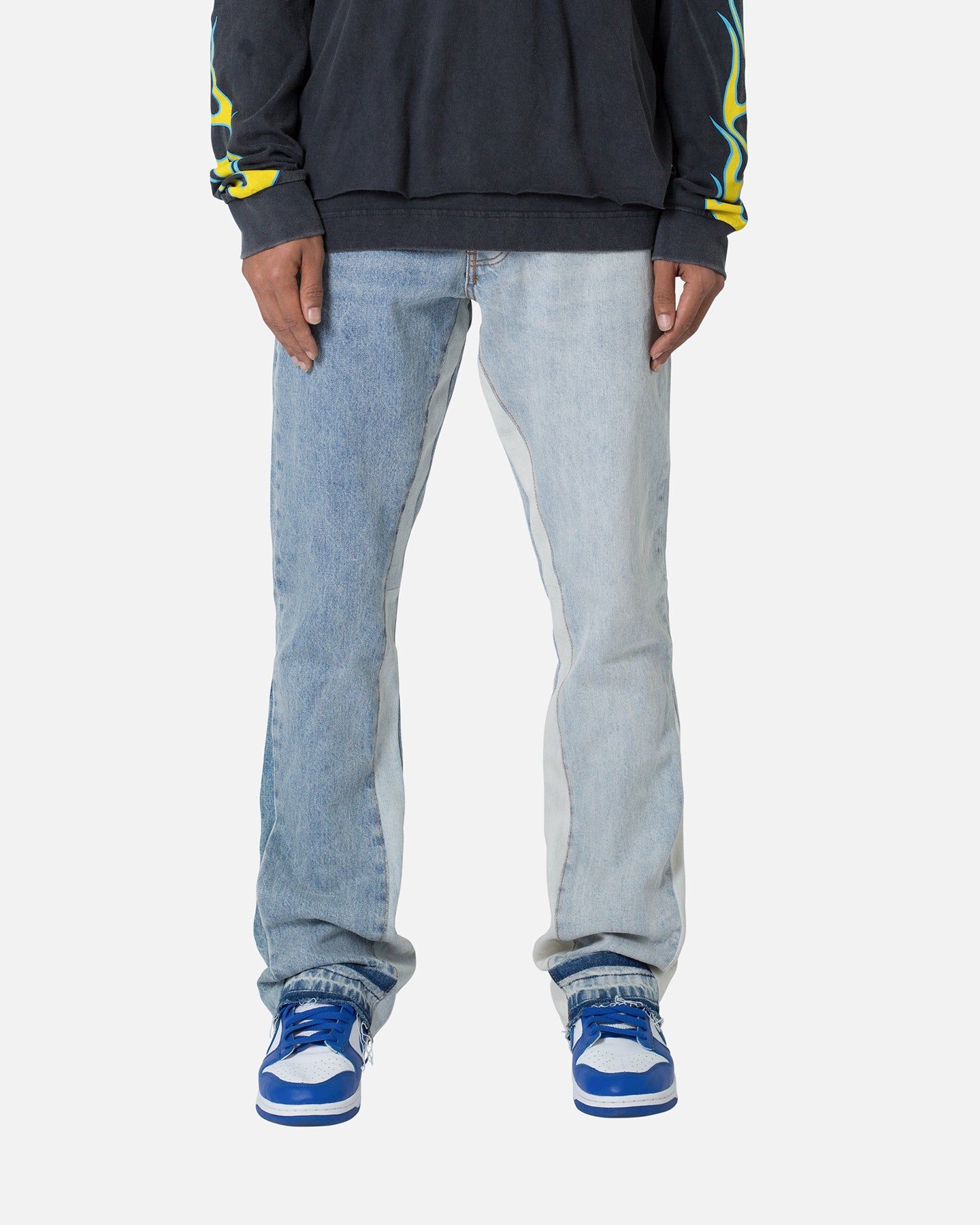 MNML B505 Contrast Flare Denim Jeans Blue sold by Culture Kings