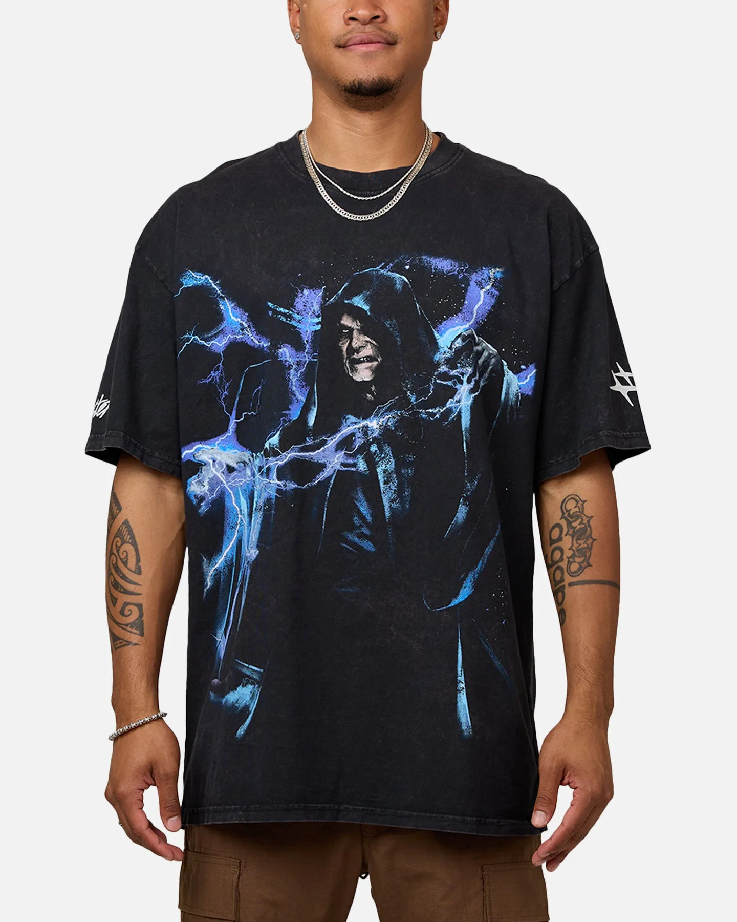 Star Wars Darth Sidious T-Shirt Black Wash sold by Culture Kings