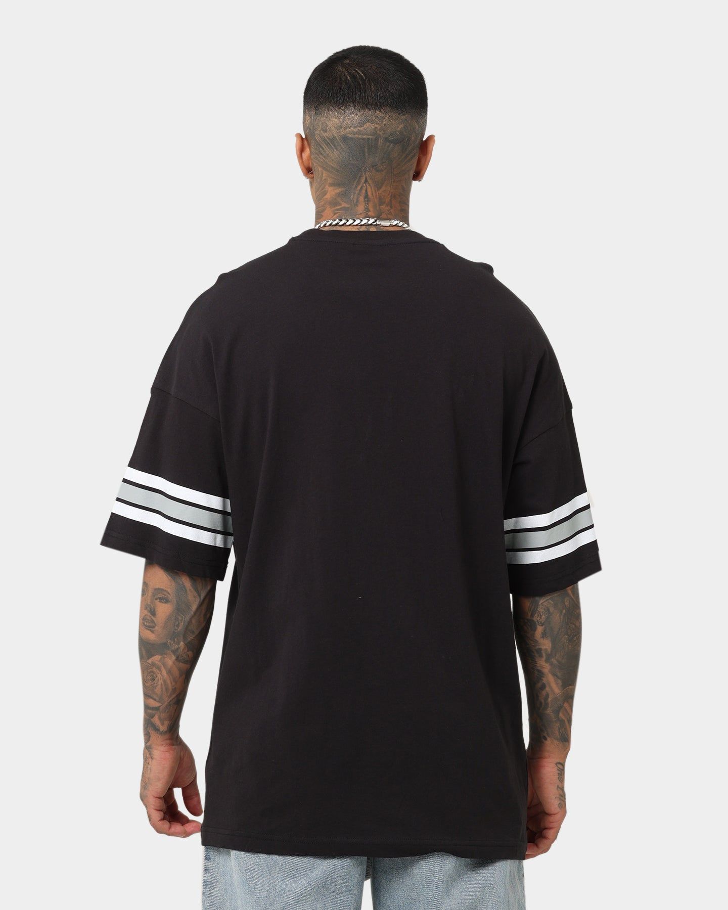 Majestic Athletic Las Vegas Raiders Sport Stripe Oversized Vintage T-Shirt Faded Black sold by Culture Kings product image thumbnail 4