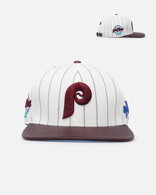 Pro Standard Philadelphia Phillies Classic Logo Wool Strapback Eggshell/Yellow sold by Culture Kings