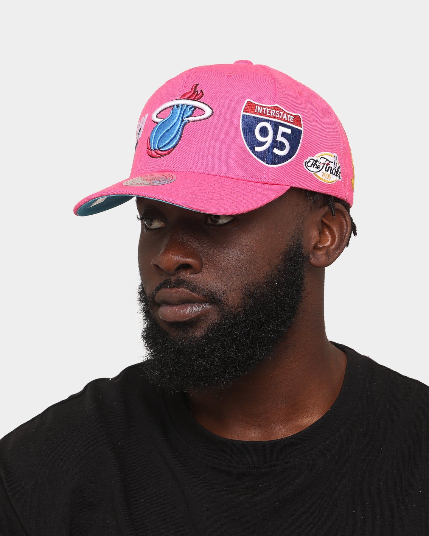 Mitchell & Ness Miami Heat 'Highway' Pro Crown Snapback Pink sold by Culture Kings product image thumbnail 2