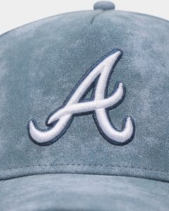 New Era Atlanta Braves 'Sky Blue Washed Suede' 9FORTY A-Frame Snapback Pastel Blue sold by Culture Kings