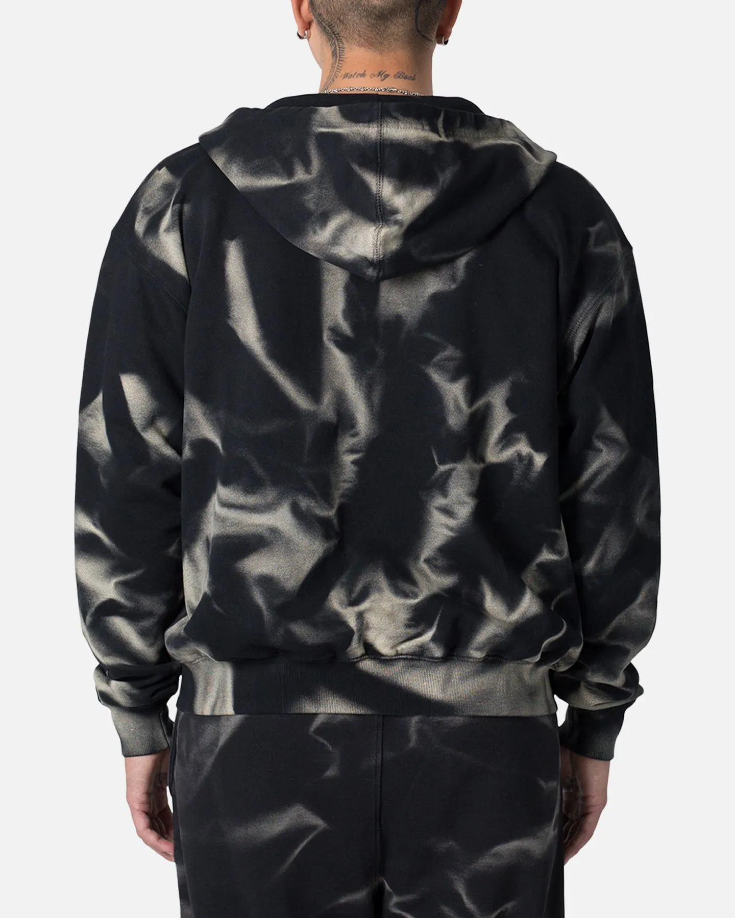 MNML Sun Burned Zip Up Hoodie Washed Black sold by Culture Kings product image thumbnail 4