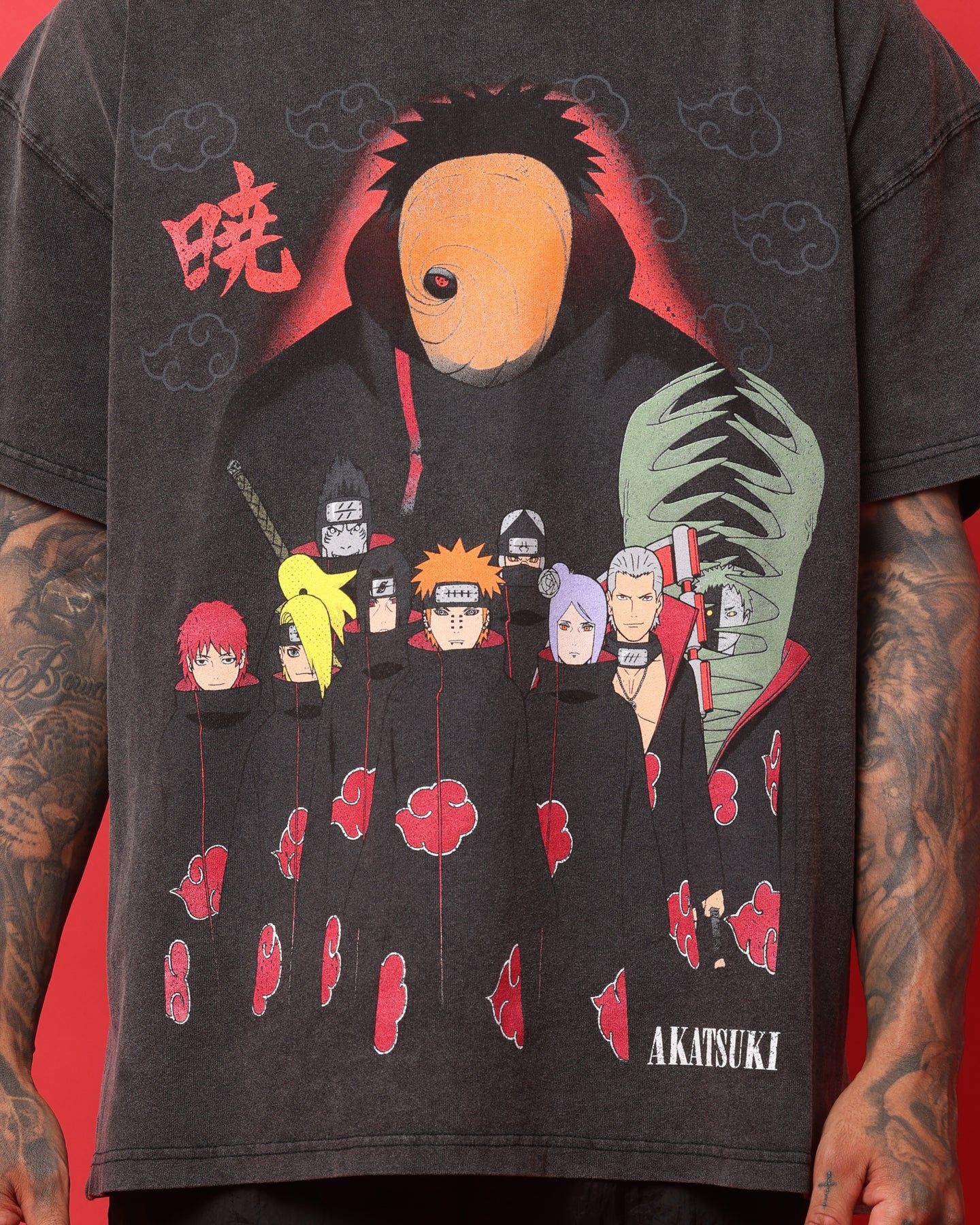 Goat Crew X Naruto Akatsuki Organic Heavyweight Vintage T-Shirt Vintage Black sold by Culture Kings product image thumbnail 4