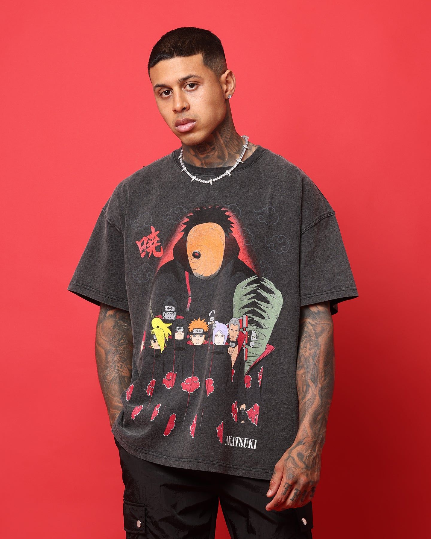 Goat Crew X Naruto Akatsuki Organic Heavyweight Vintage T-Shirt Vintage Black sold by Culture Kings