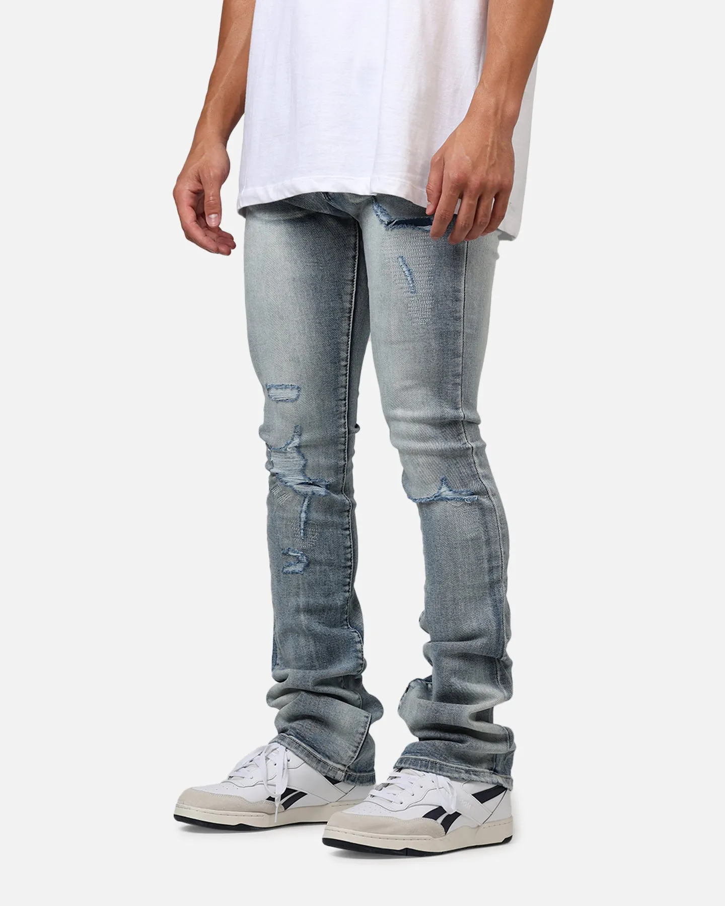 MNML X635 Ripped Flare Denim Jeans Blue sold by Culture Kings product image thumbnail 4