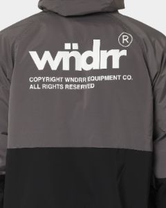 WNDRR In Line Spray Windbreaker Jacket Charcoal sold by Culture Kings