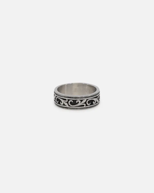 Saint Morta Heraldry Band Ring Stainless Steel sold by Culture Kings