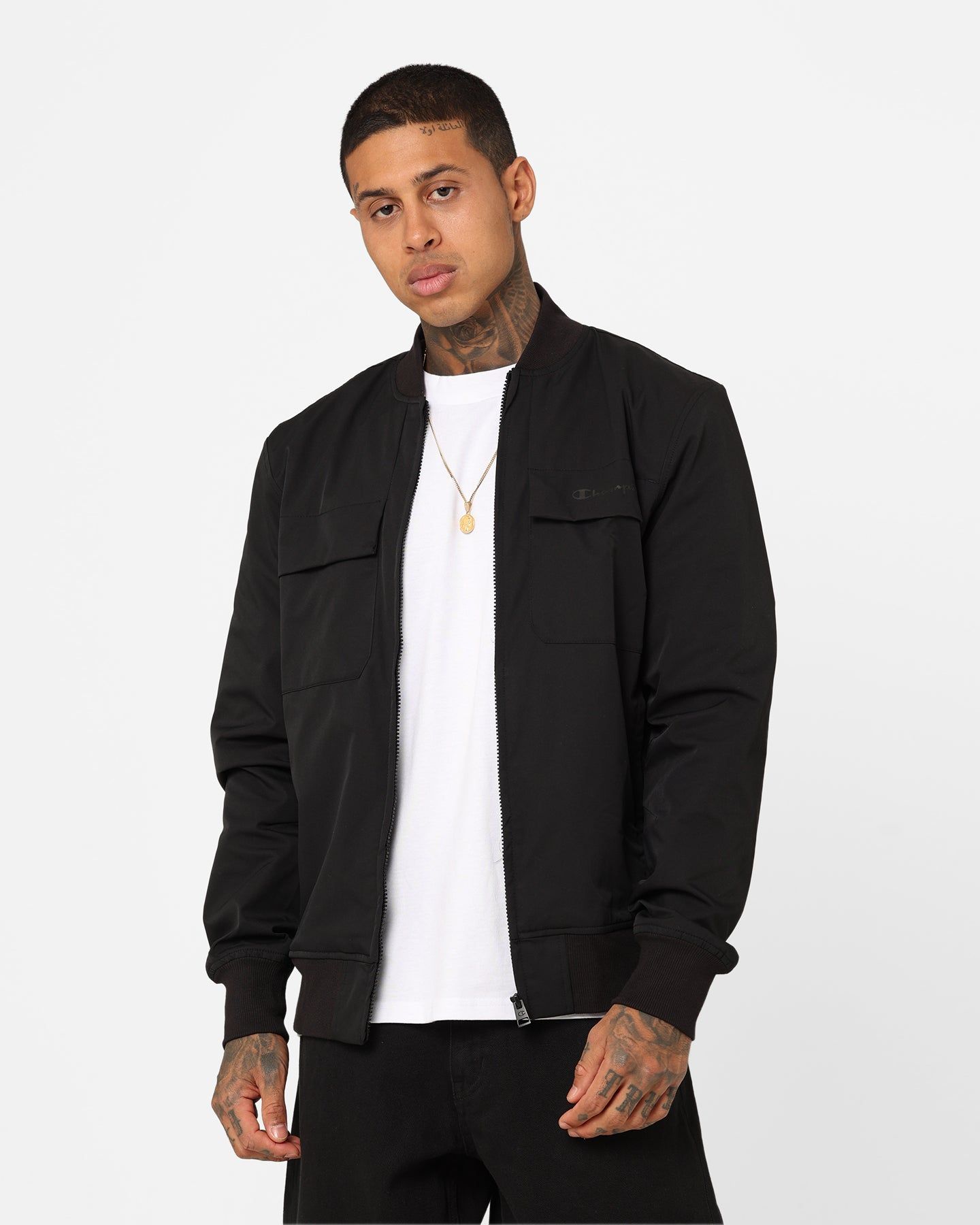 Champion Lifestyle Woven Bomber Jacket Black sold by Culture Kings