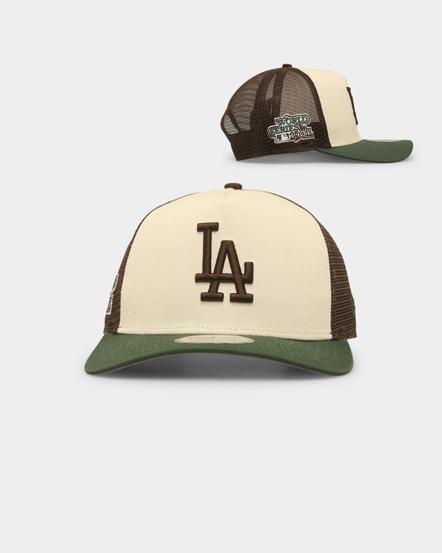 New Era Los Angeles Dodgers 'Beef & Broccoli' 9FORTY K-Frame Snapback Chrome White sold by Culture Kings