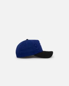 New Era Los Angeles Dodgers 'Upside Down LA Logo' 9FORTY A-Frame Snapback Dark Royal/Black sold by Culture Kings