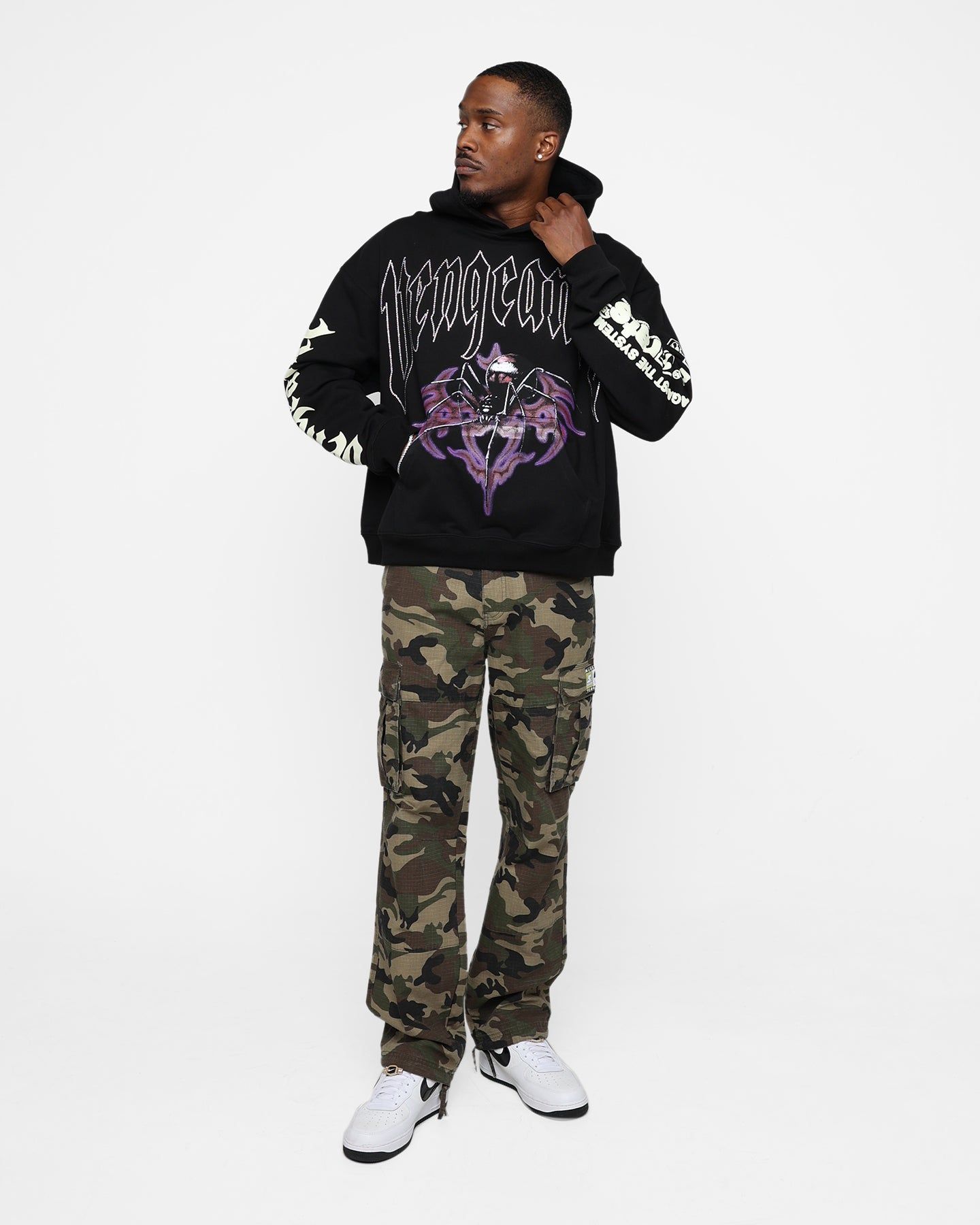 Rats Get Fat Vengeance Rhinestone Hoodie Black sold by Culture Kings product image thumbnail 2
